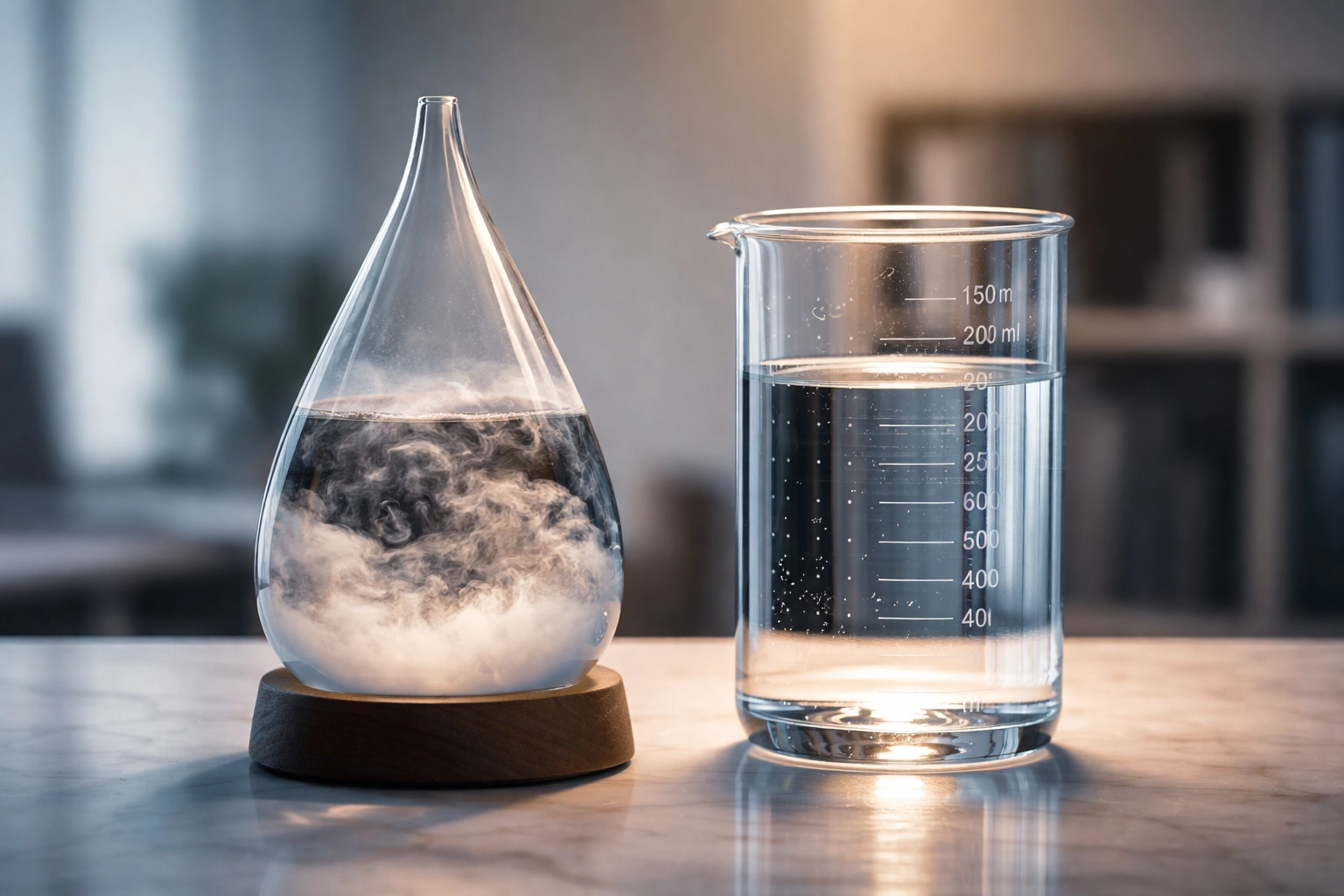 Glass vessels symbolizing investor verification and compliance documentation for accredited status