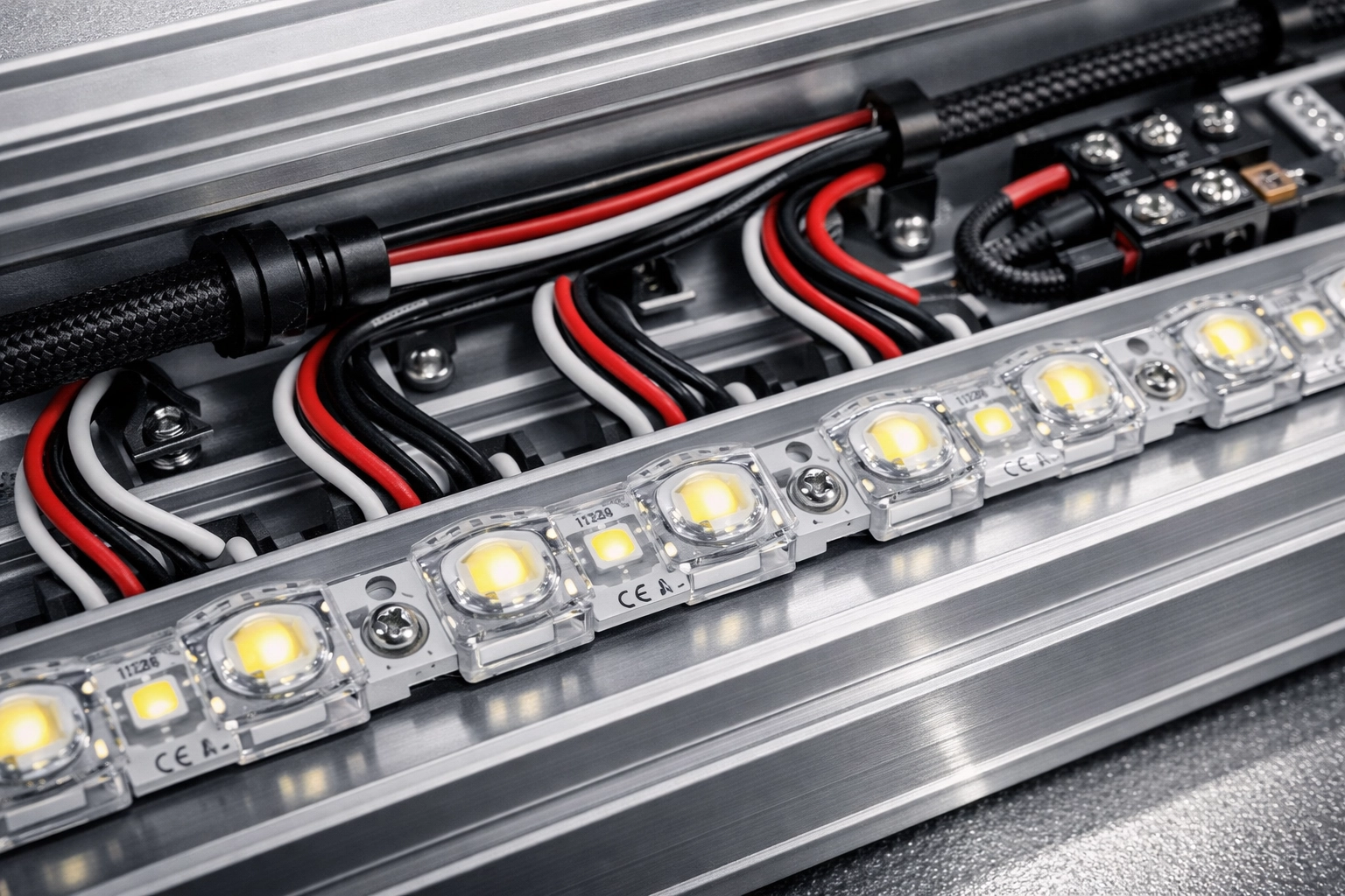 Internal high-quality LED modules and durable aluminum casing for a premium business sign.