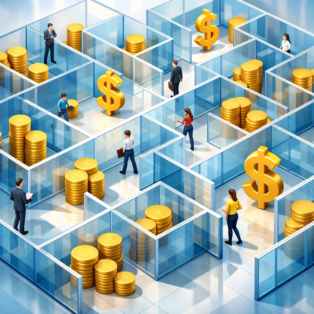 Complex ServiceNow pricing structure maze illustrating hidden ITAM and ITOM costs