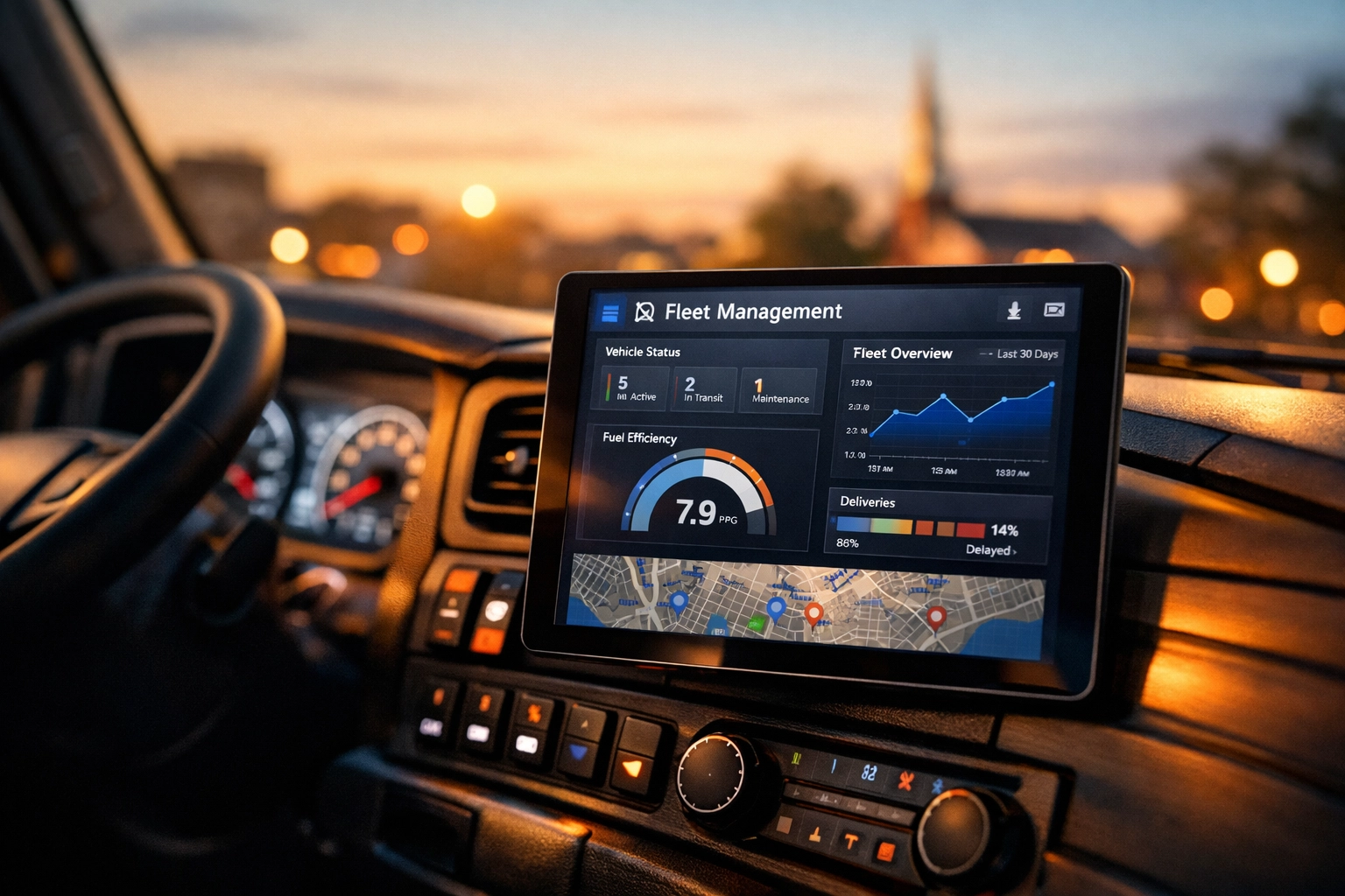 Progressive Snapshot ProView dashboard showing fleet tracking and telematics for a West Hartford business.