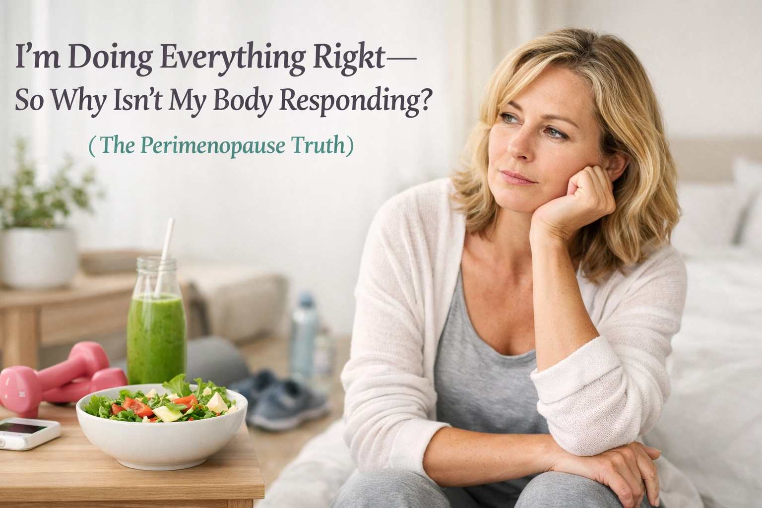 [HERO] "I'm Doing Everything Right: So Why Isn't My Body Responding?" (The Perimenopause Truth)