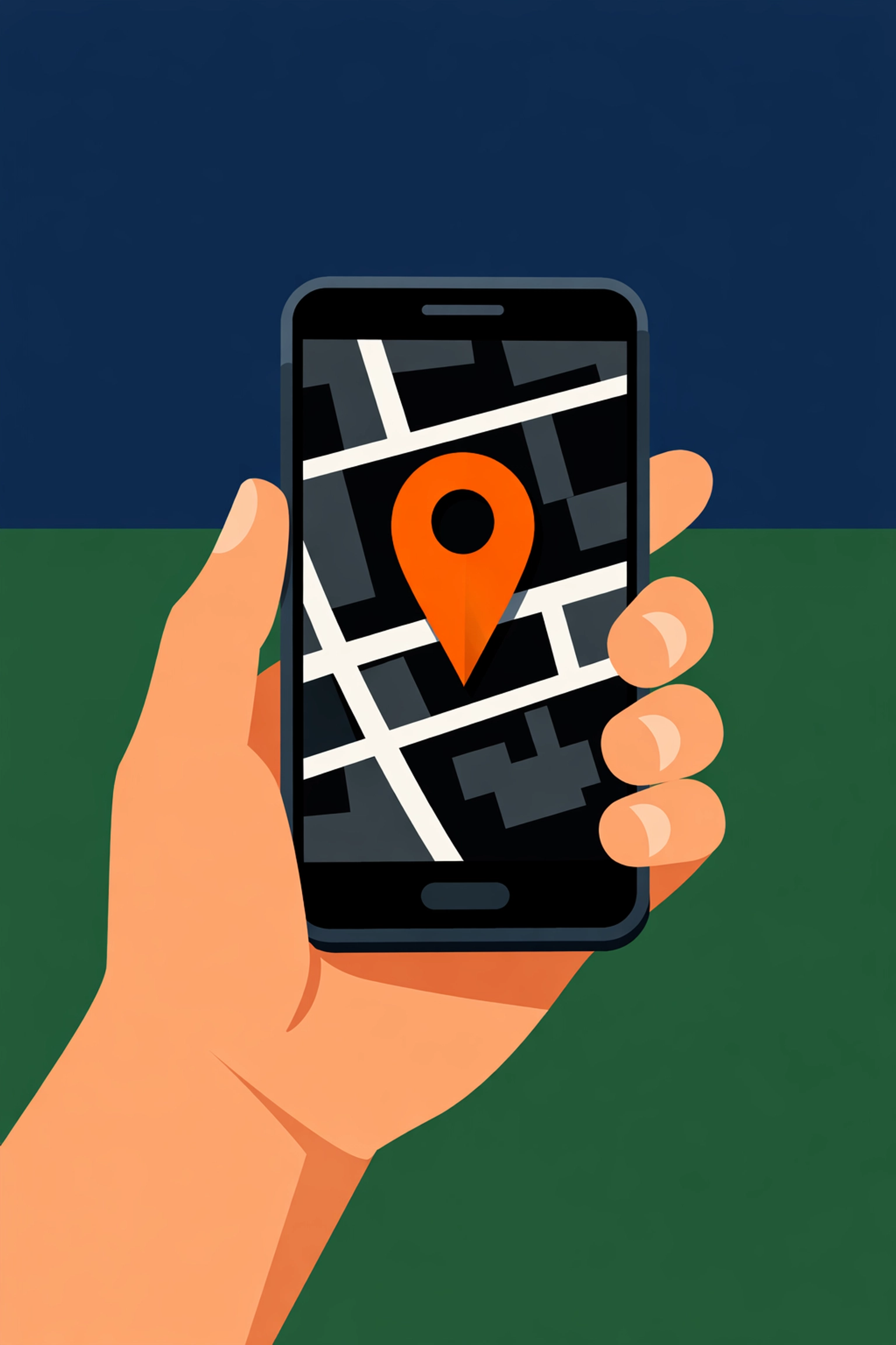 Smartphone showing GPS tracking for transparent landscaping and property maintenance services.