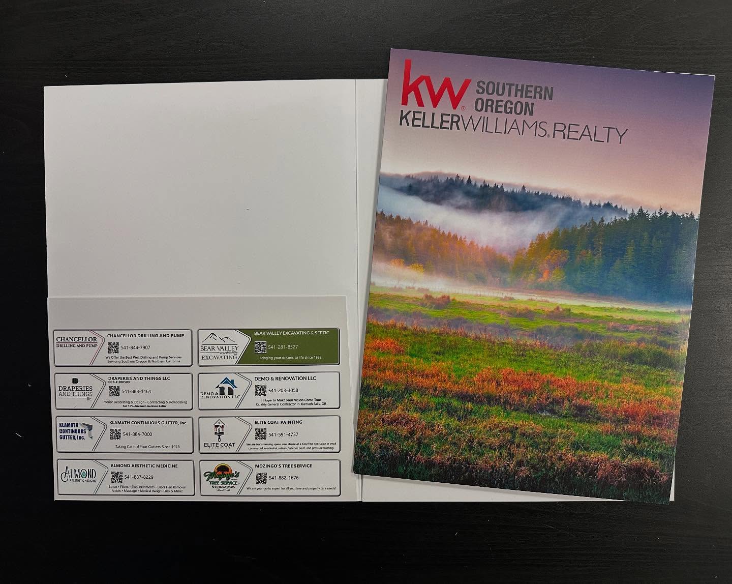 Custom Real Estate Presentation Folder for Keller Williams Realty Southern Oregon