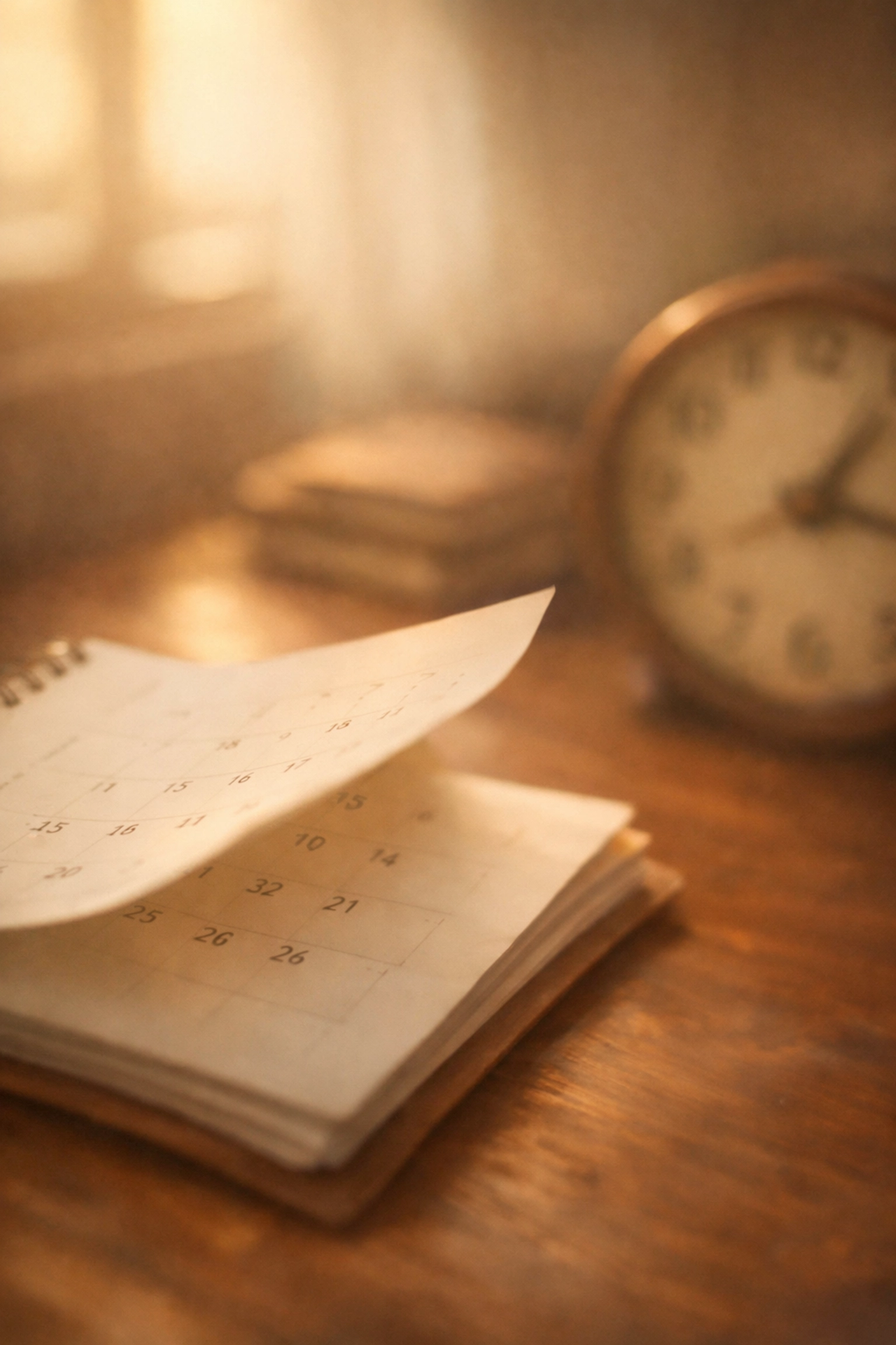 Naptár és óra jelképezik a várakozást a merevedési zavar kezelésében