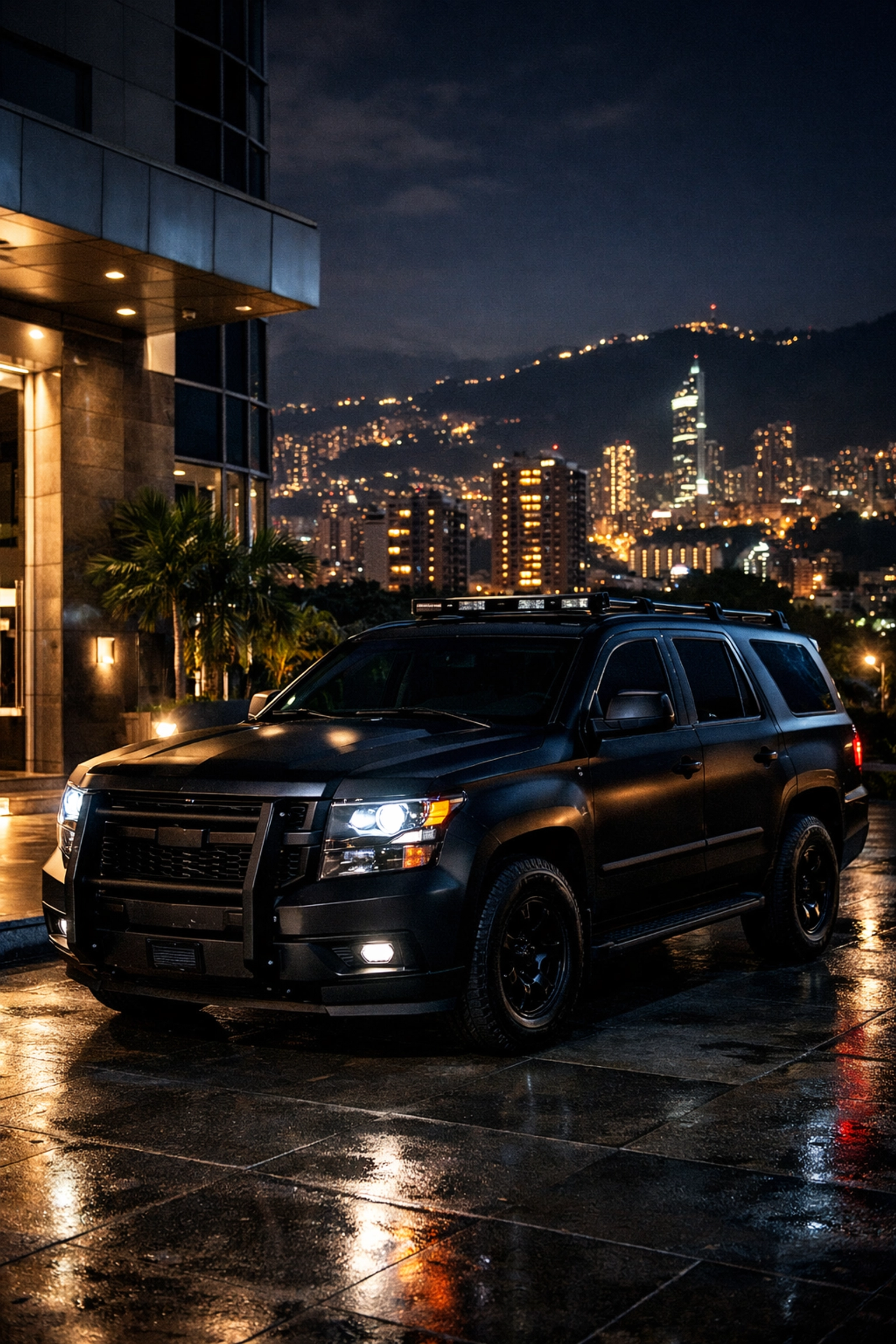 Armored security vehicle in El Poblado Medellin providing safe transportation