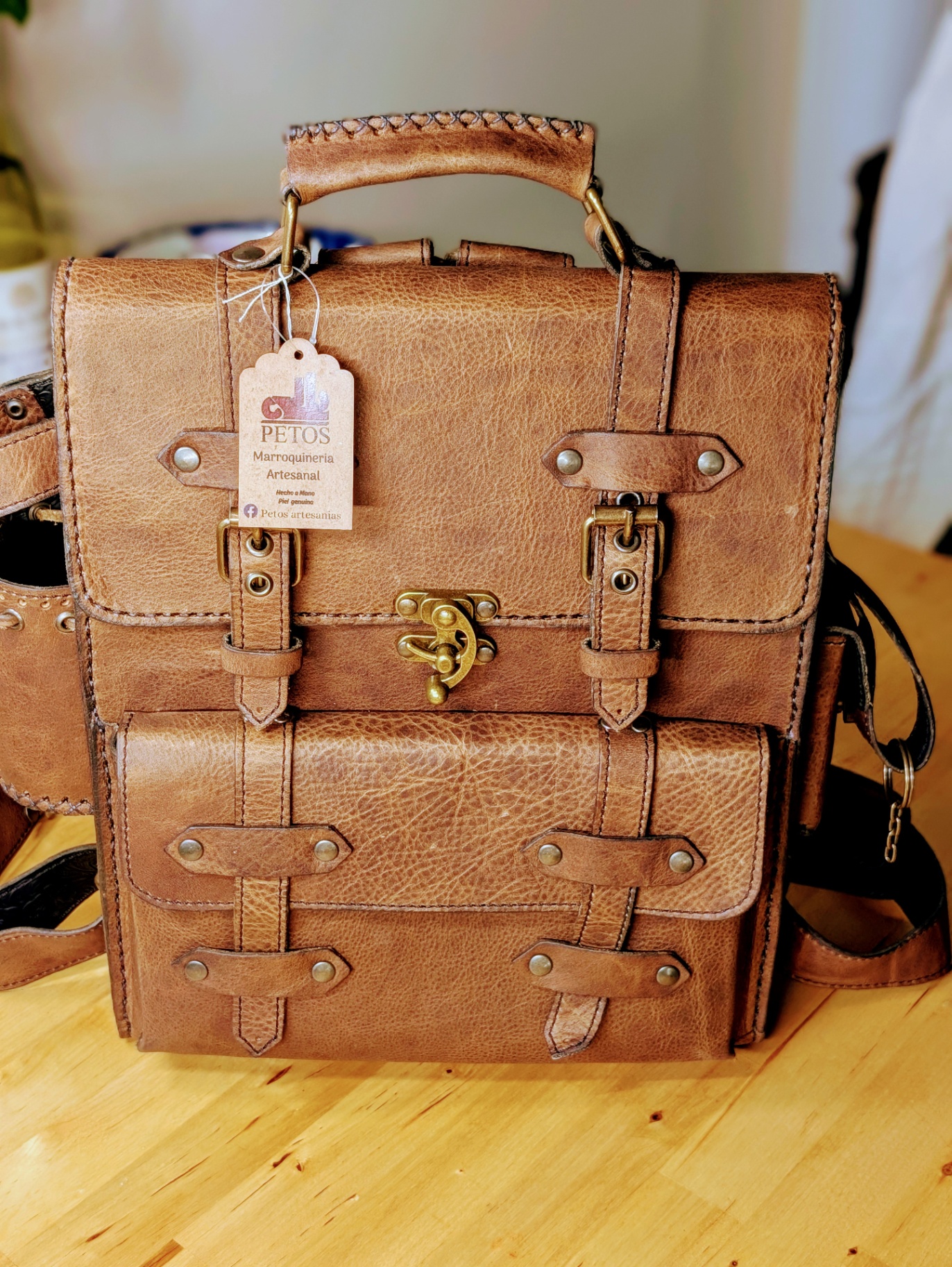 Handcrafted Full-Grain Distressed Leather Briefcase