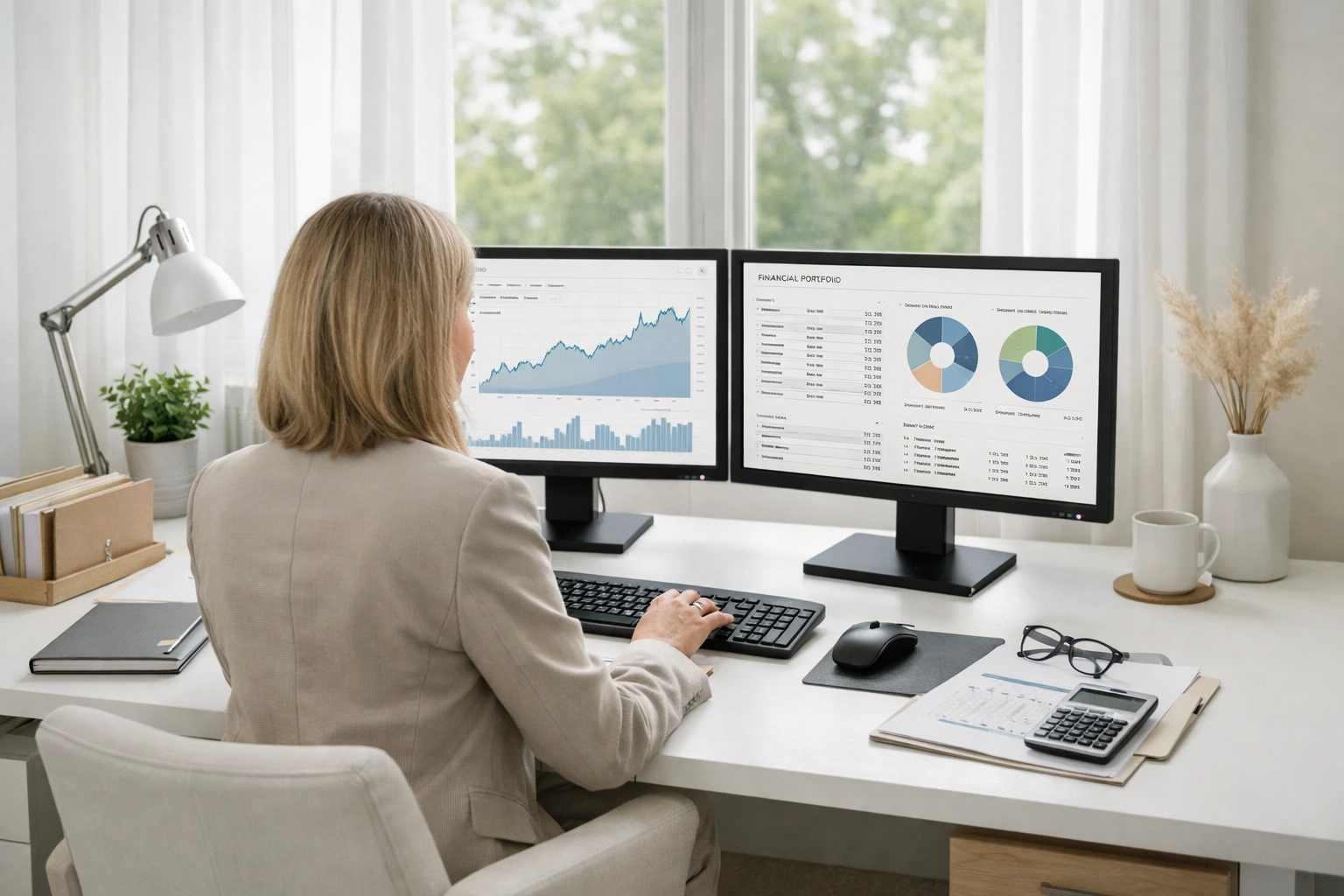 Tax professional home office setup for financial advisory and consulting services