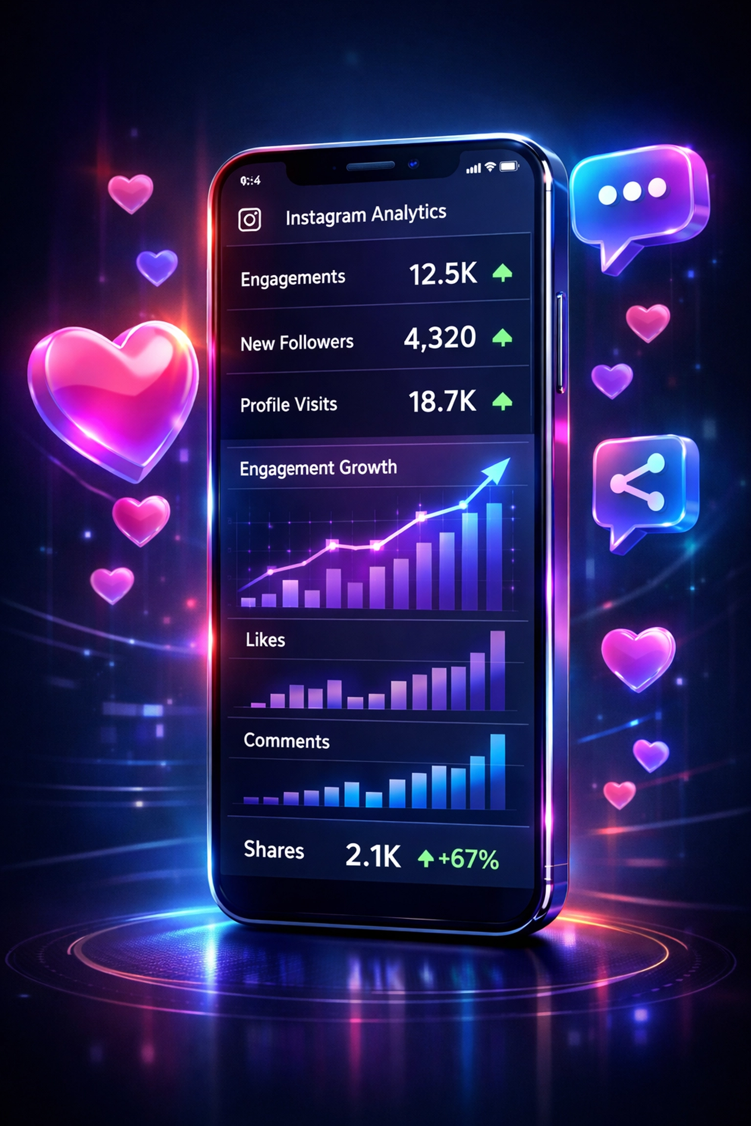Simon Leung influencer marketing analytics showing social media engagement metrics and growth data
