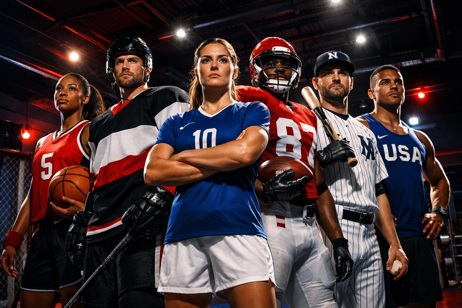 Professional athletes standing together representing NIL partnerships and brand credibility