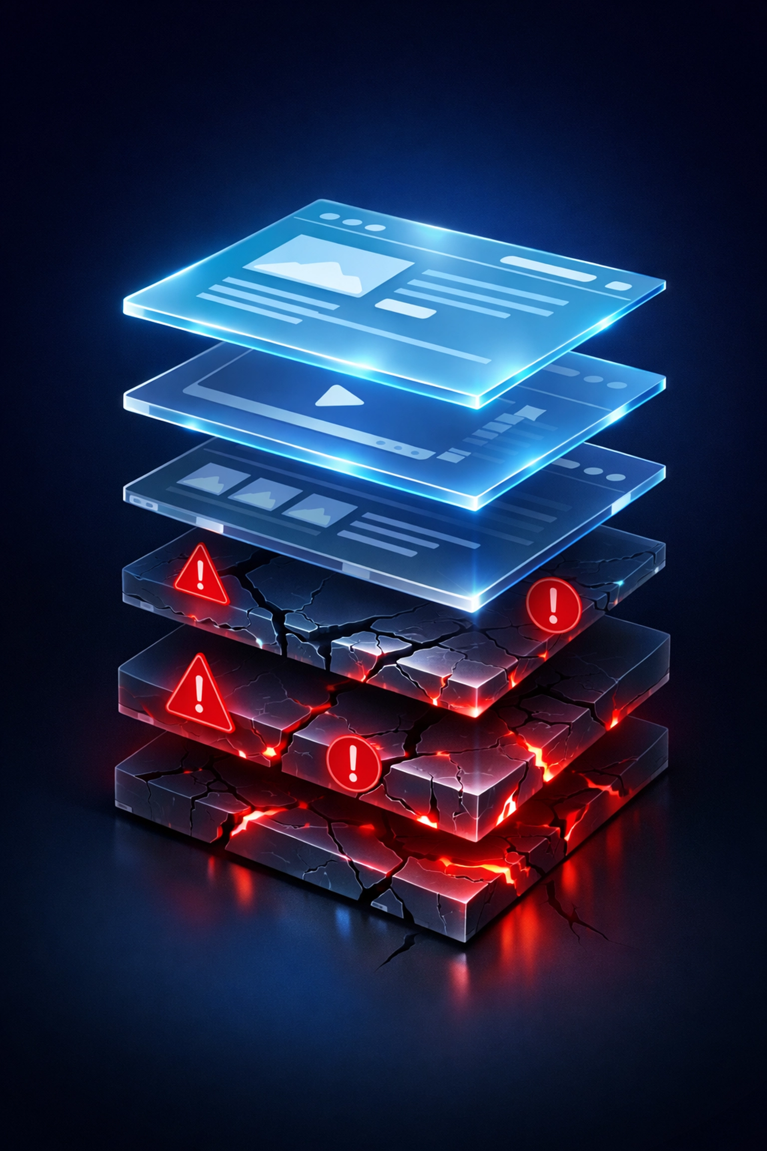 Website architecture layers showing proper code foundation and structure