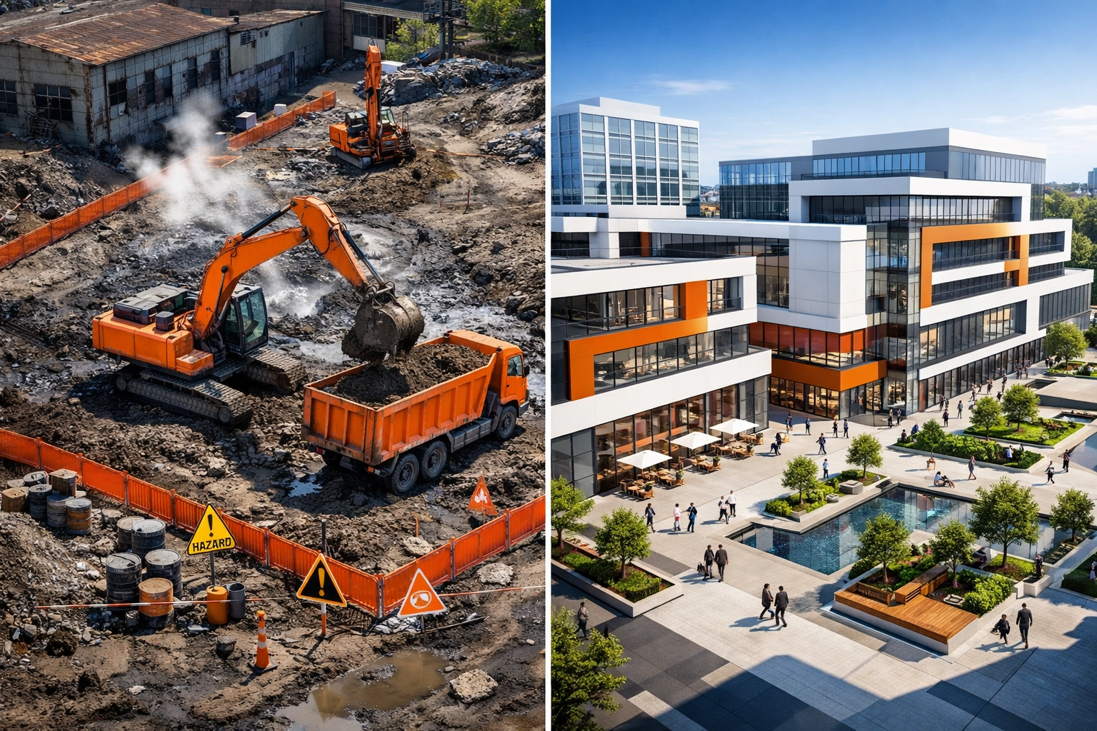 West Oakland BART site transformation from contaminated soil excavation to modern transit-oriented development