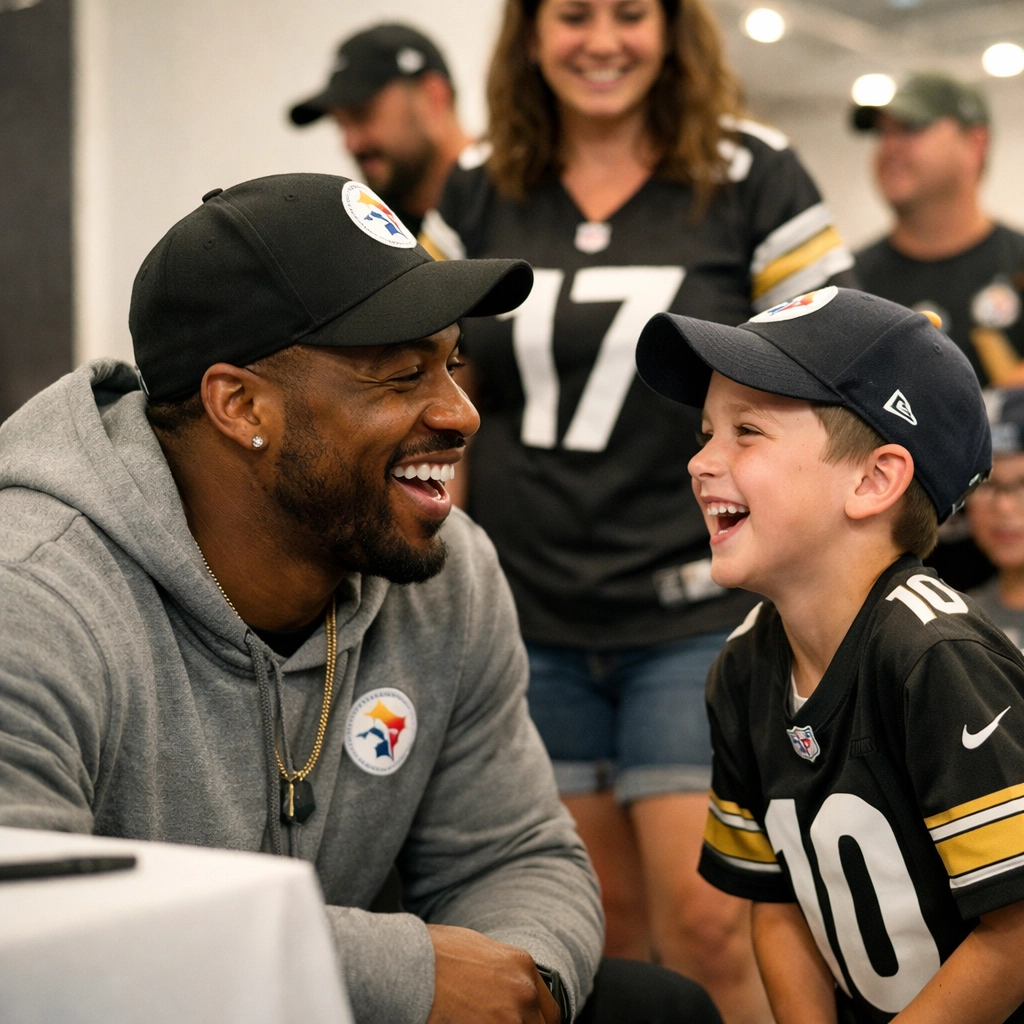 NFL player meeting young fan in authentic Super Bowl 2026 engagement experience