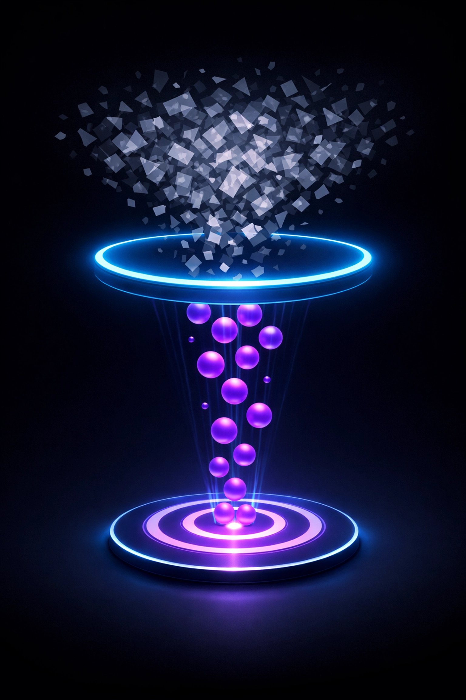 AI-driven SEO funnel filtering search data into high-intent customer leads for small businesses.