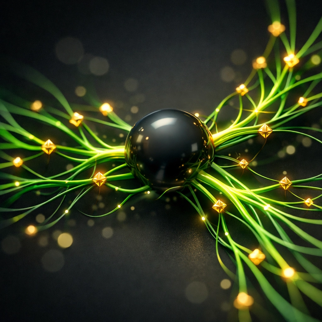 An interconnected digital network illustrating cannabis community visibility and social link building strategies.