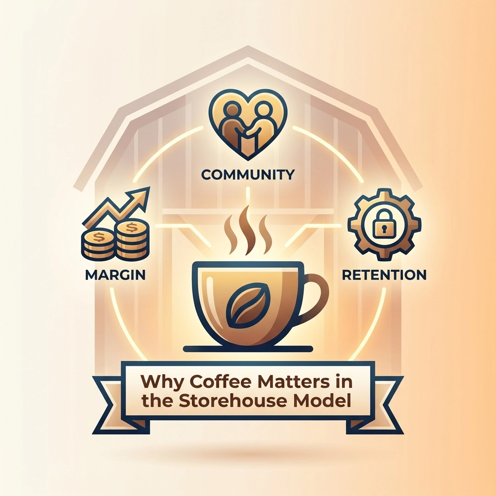 Why Coffee Matters in the Storehouse Grocers and Coffee Model (Margin, Community, Retention)