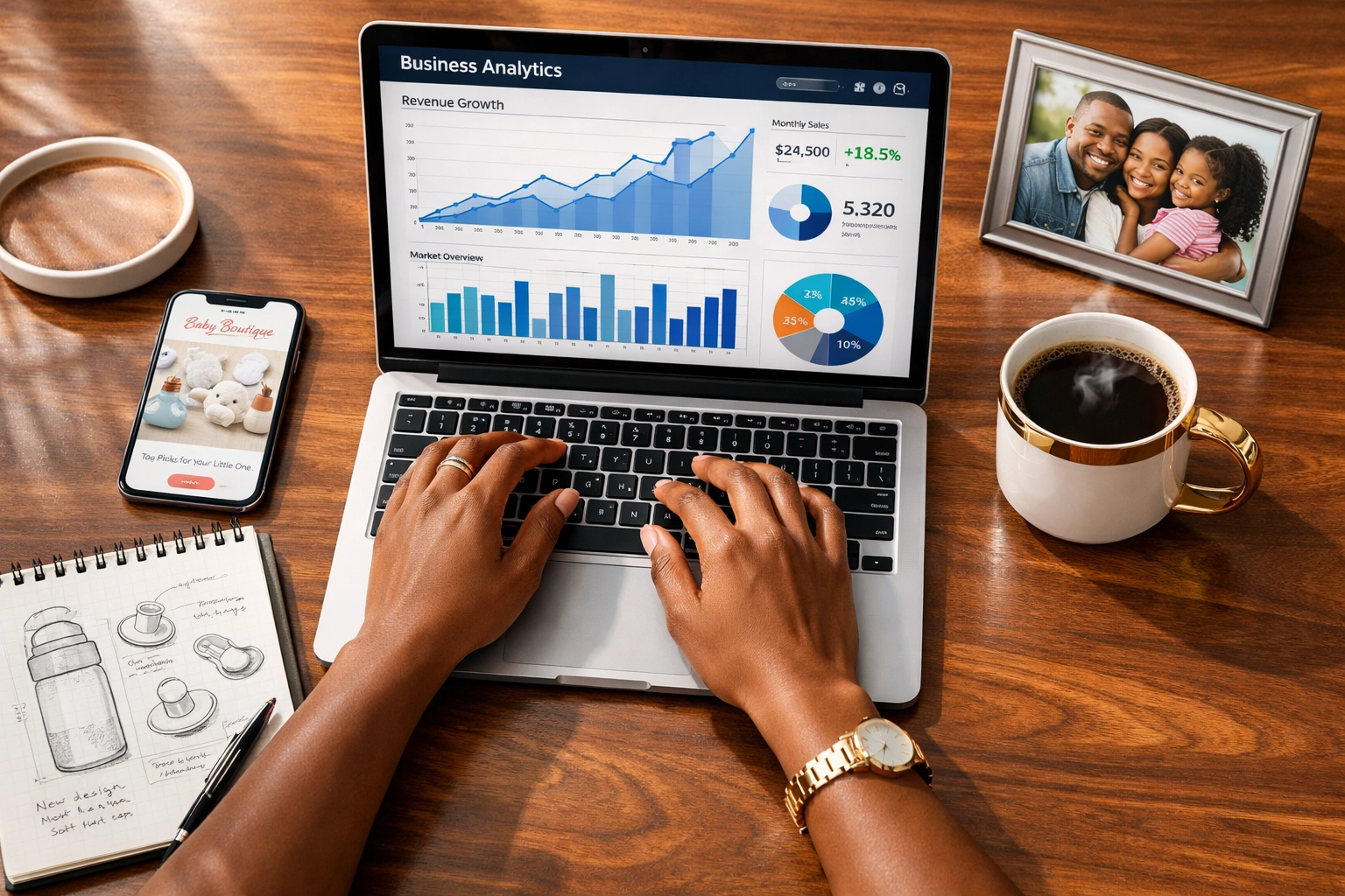 Daily Black Excellence Spotlight: Successful Black Business Owners + Did You Know These Pre-Slavery History Gems? Black woman entrepreneur working on business growth strategy at home office