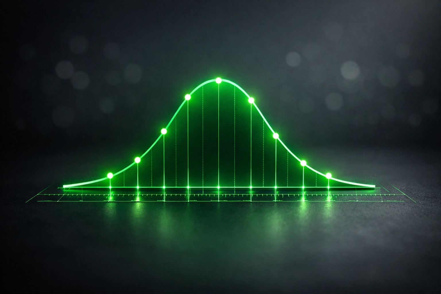 Predictive Football Models; a green statistical bell curve showing the Poisson distribution and goal probability for football models.