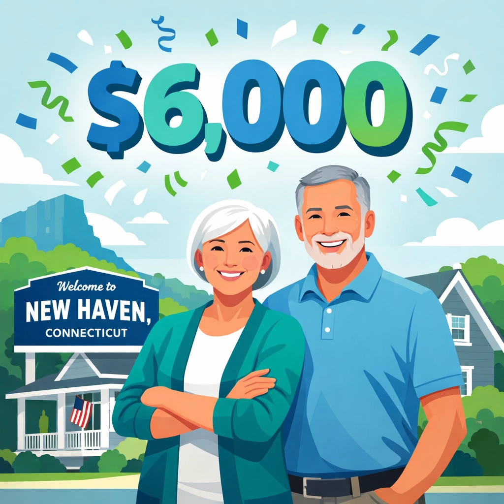 Senior couple celebrating $6,000 tax deduction in New Haven Connecticut