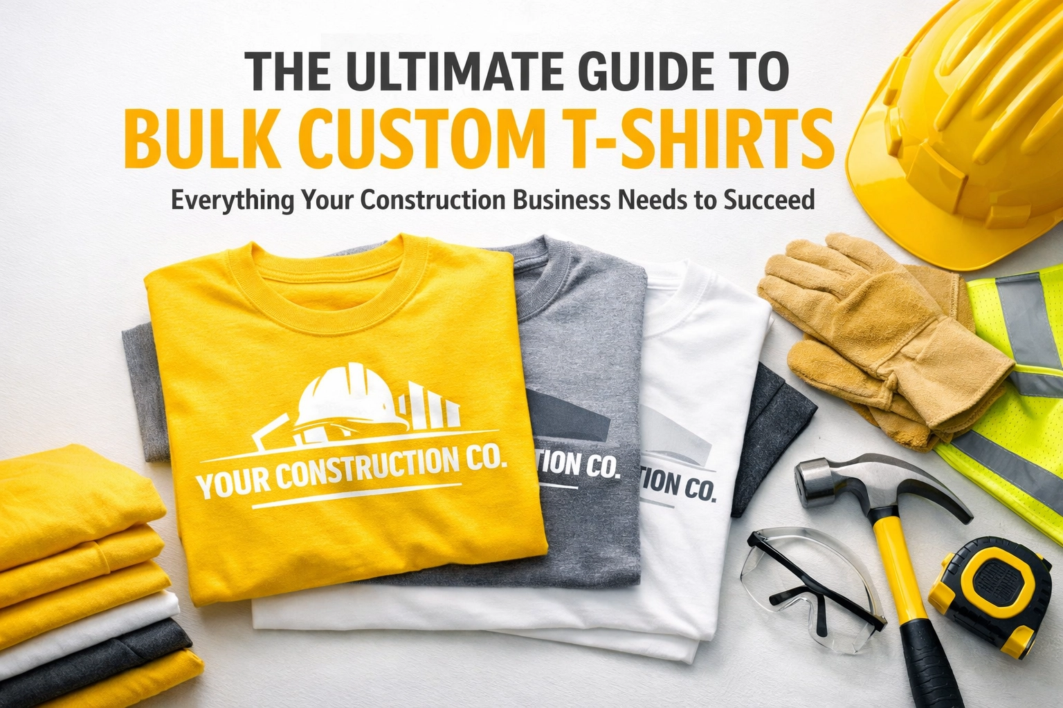 [HERO] The Ultimate Guide to Bulk Custom T-Shirts: Everything Your Construction Business Needs to Succeed