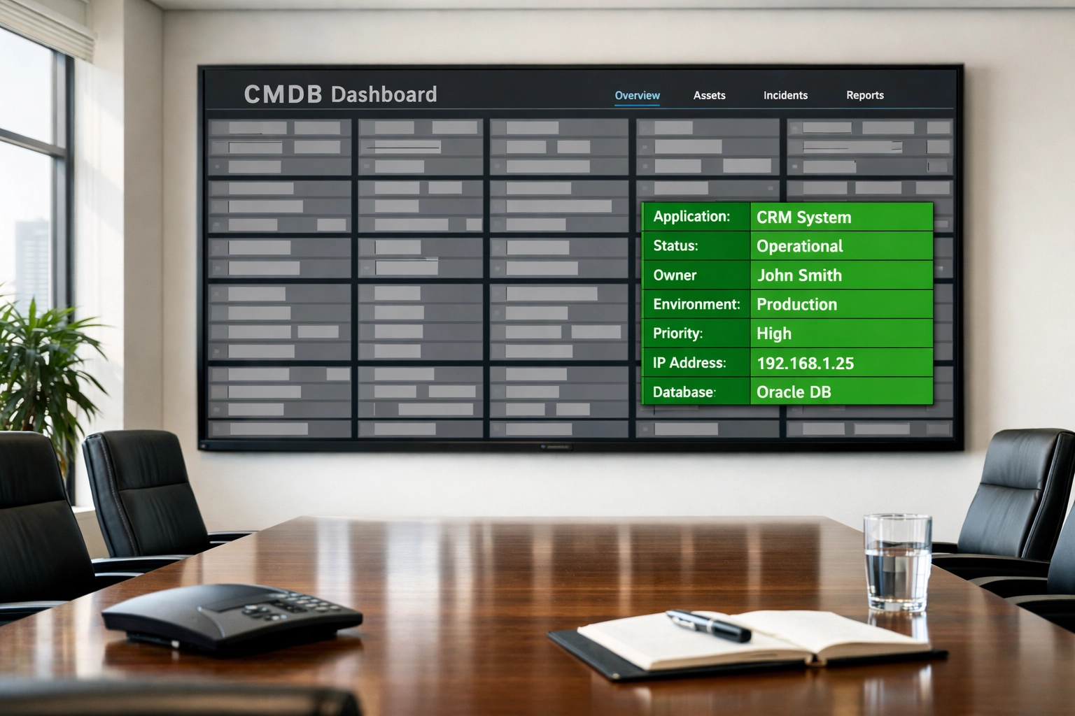 CMDB dashboard displaying excessive unused data attributes versus critical business data in ServiceNow