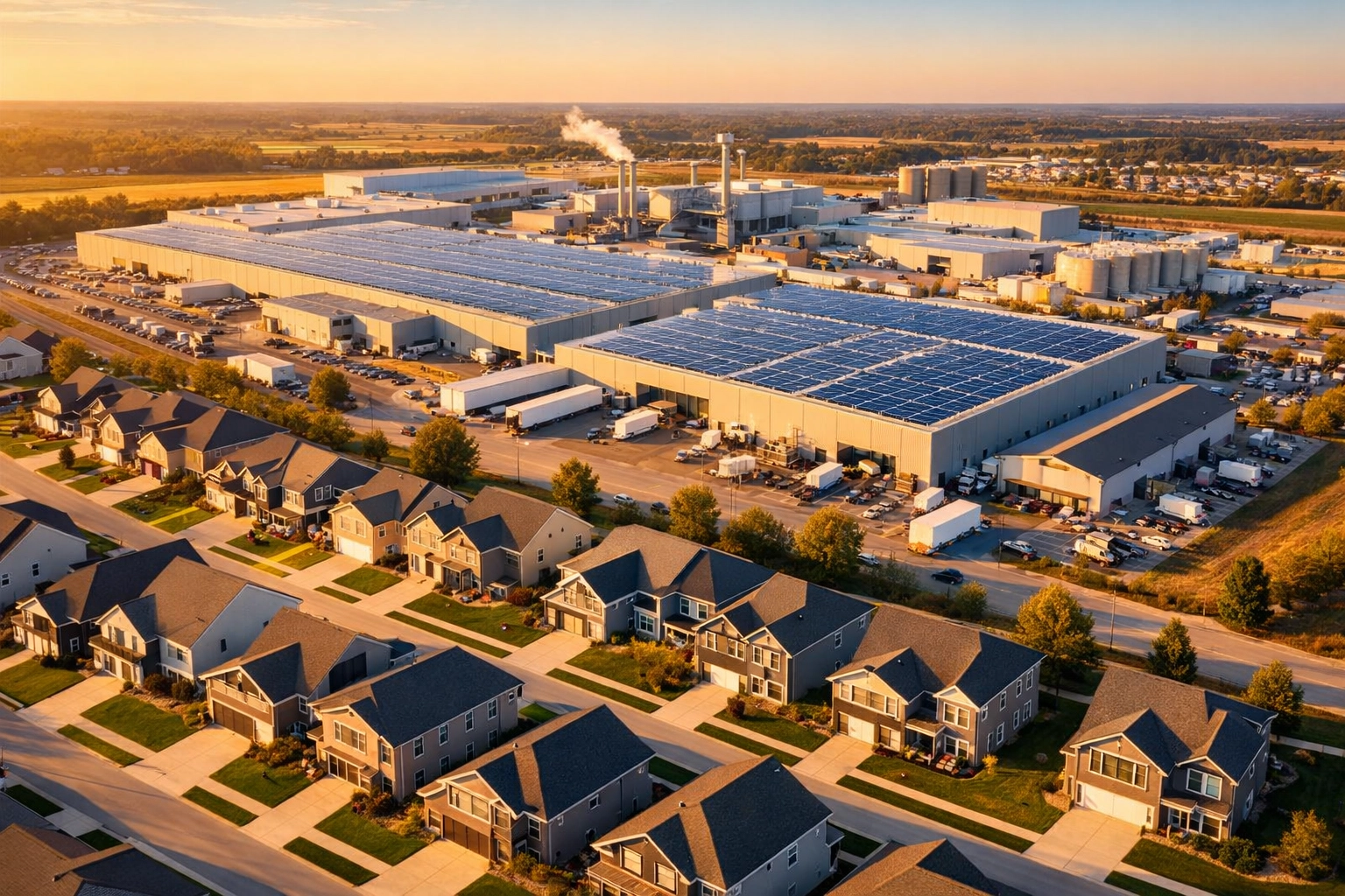 Industrial manufacturing facility near residential homes in Southeast Guilford County NC Industrial manufacturing facility near residential homes in Southeast Guilford County NC