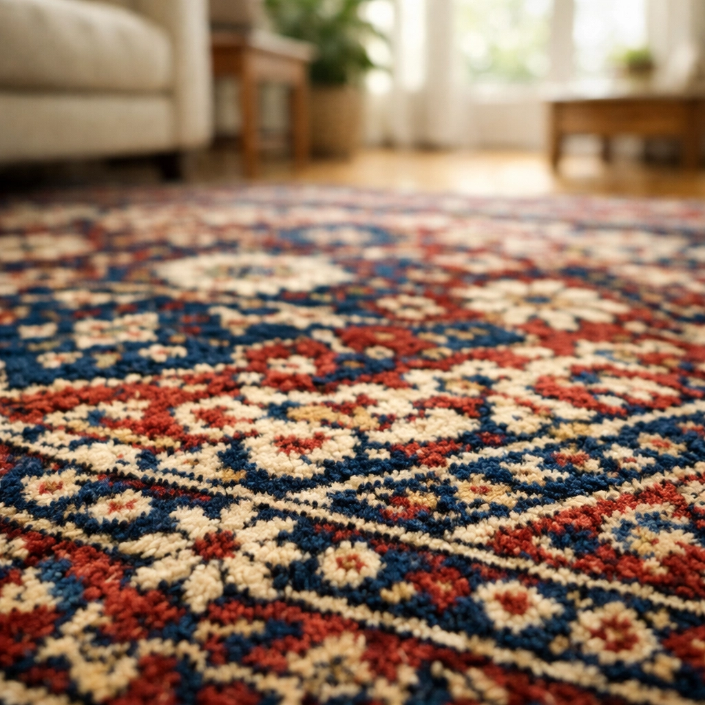 Detailed view of clean rug fibers from professional carpet and upholstery cleaning in Westchester.