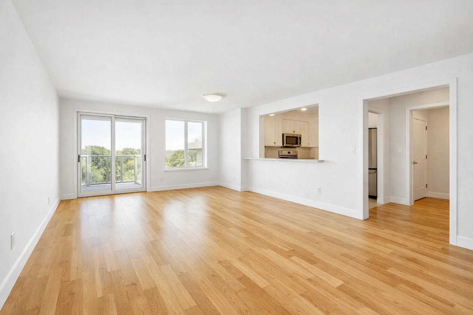 Move-in ready apartment with fresh paint and clean floors after turnover