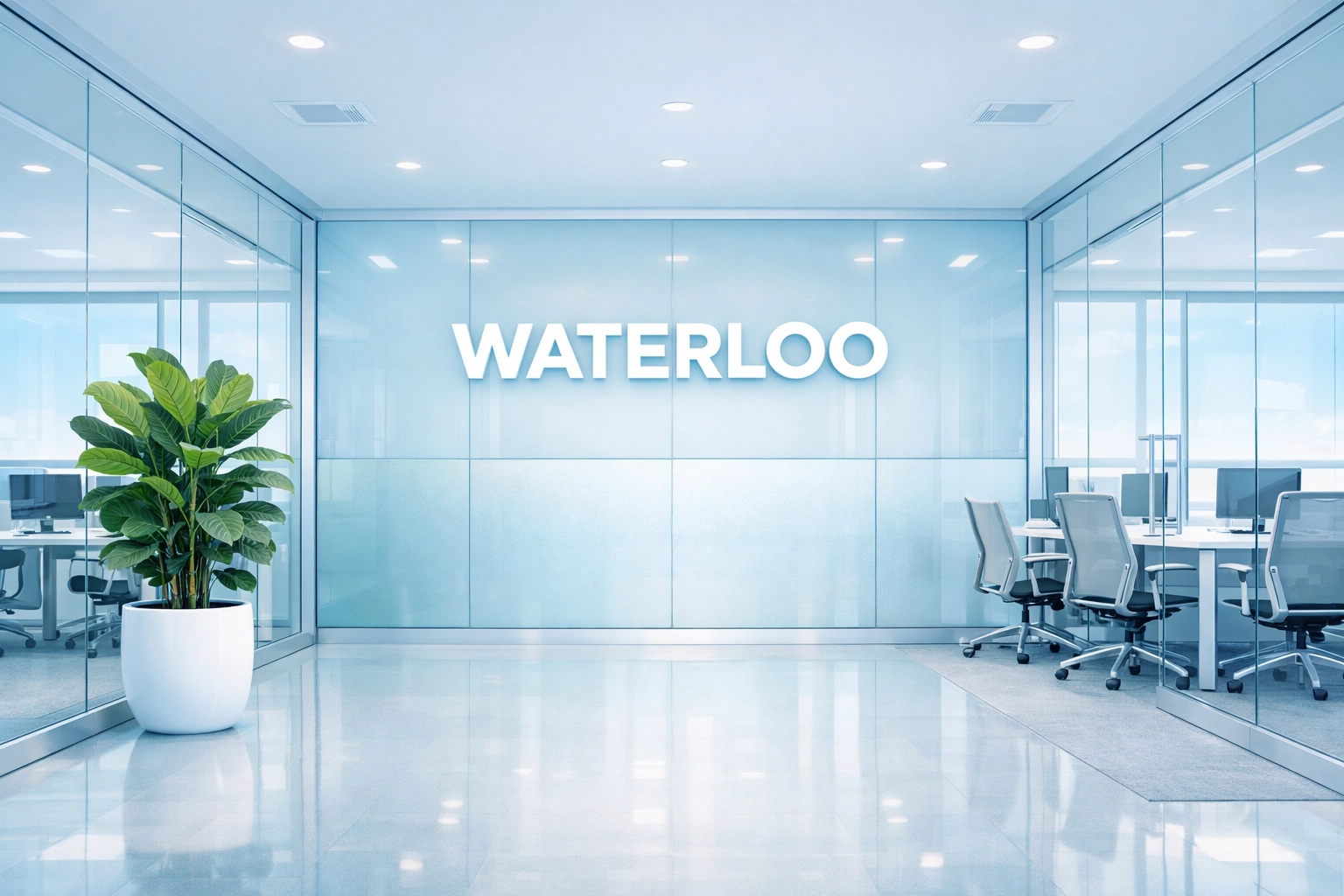 Spotless Waterloo IA office interior reflecting the professionalism of a women-owned cleaning company.