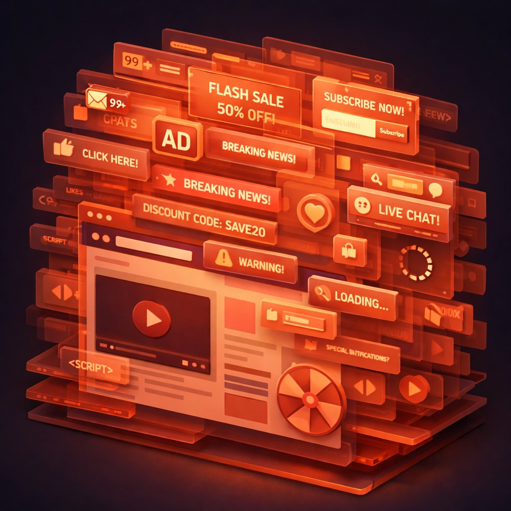 Website performance degradation from accumulated scripts and third-party tools