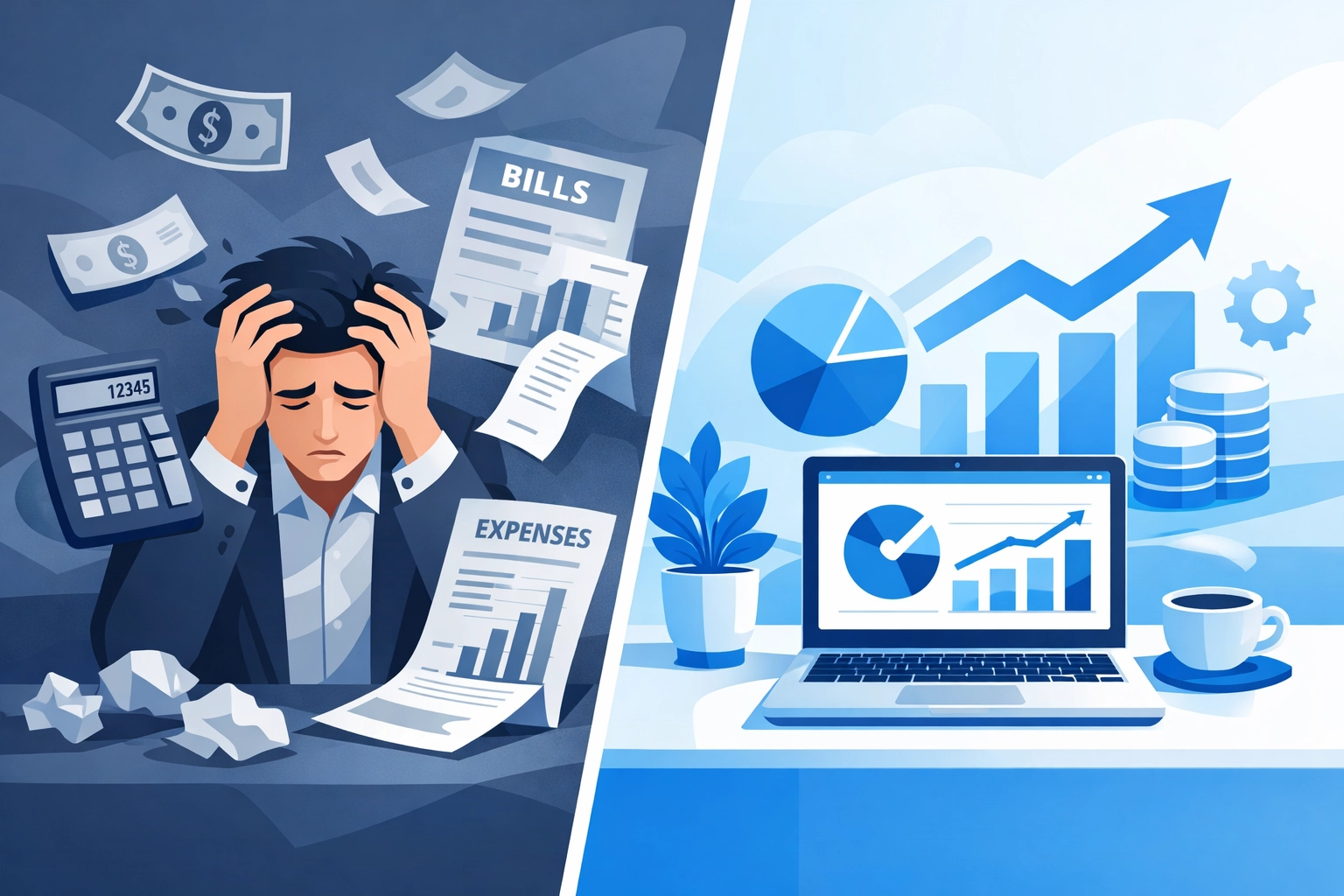 Cost comparison showing in-house IT expenses versus managed IT support savings for small business