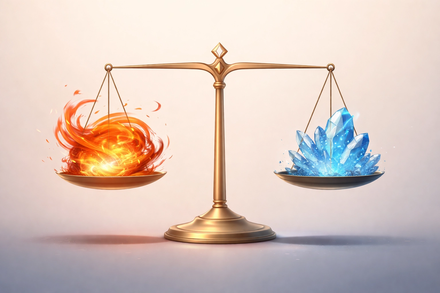 Minimalist balanced scale symbolizing risk tolerance and stability in diversified investment portfolios