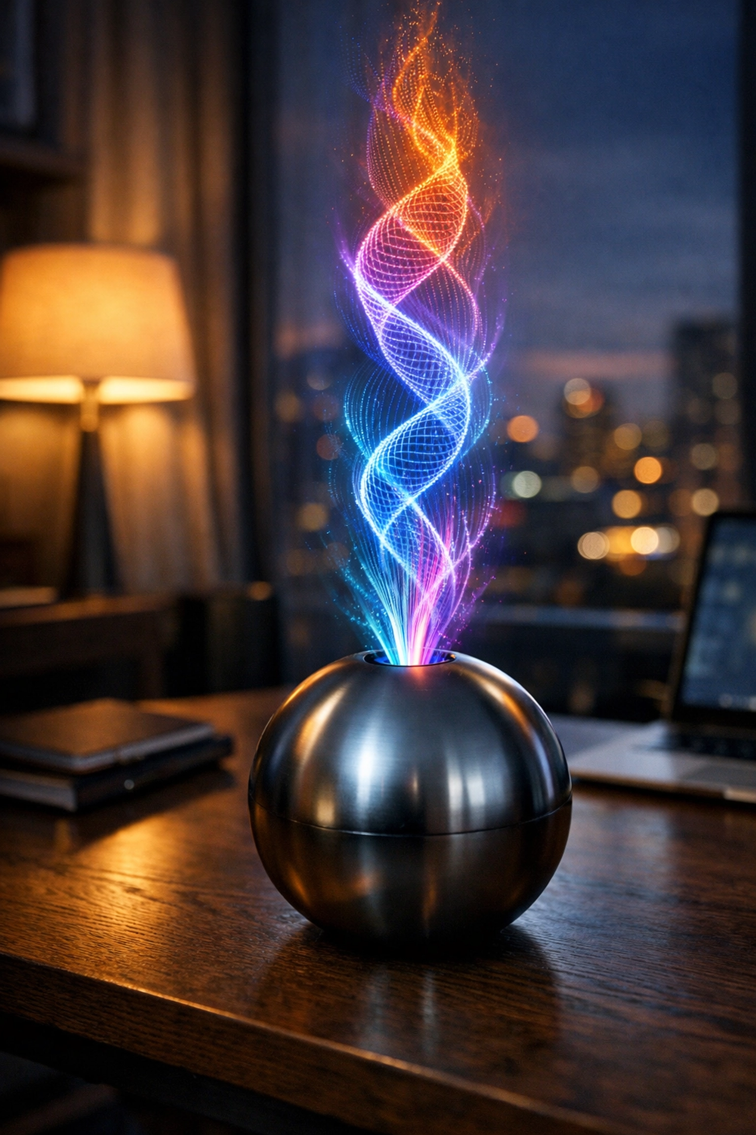 AI assistant interface representing voice search optimization and natural language query processing.