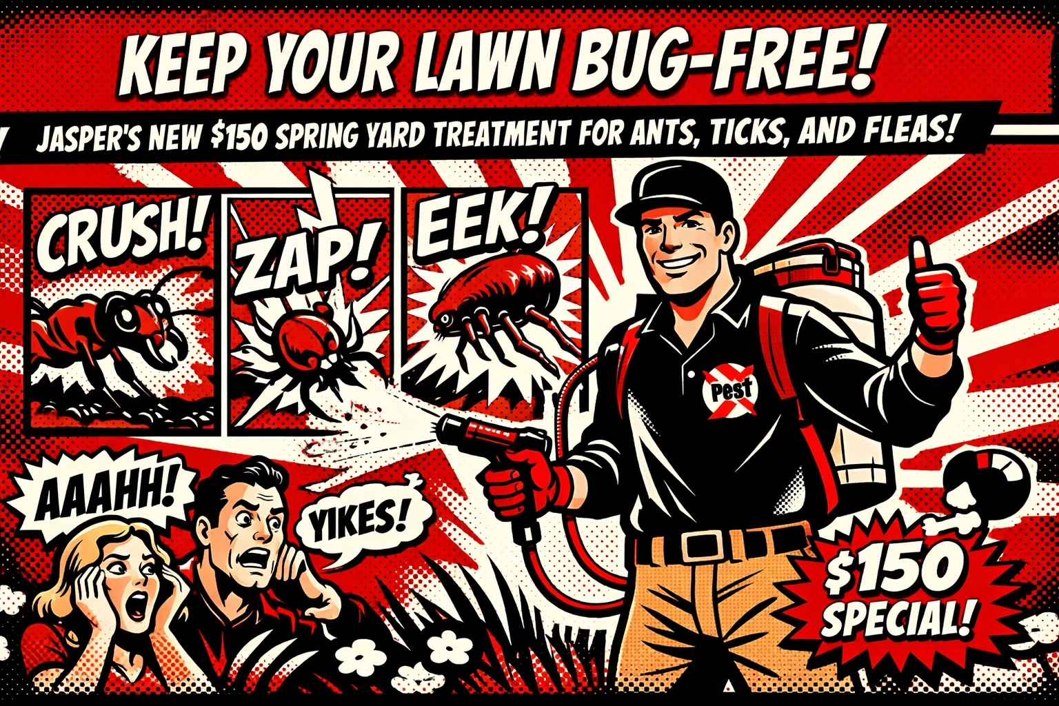 [HERO] Keep Your Lawn Bug-Free: Jasper’s New $150 Spring Yard Treatment for Ants, Ticks, and Fleas
