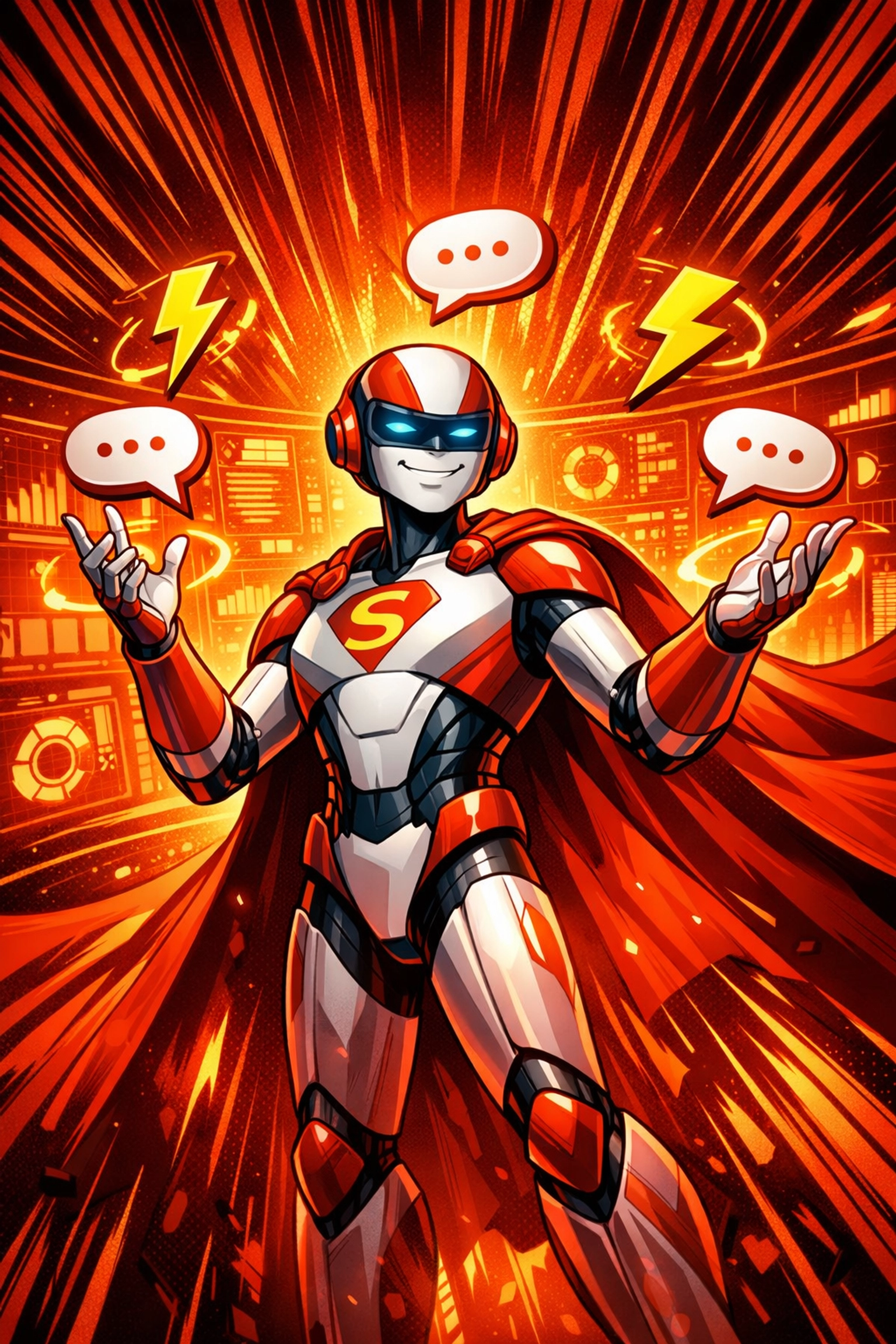 AI hero demonstrating how to automate customer support with ai for business efficiency.