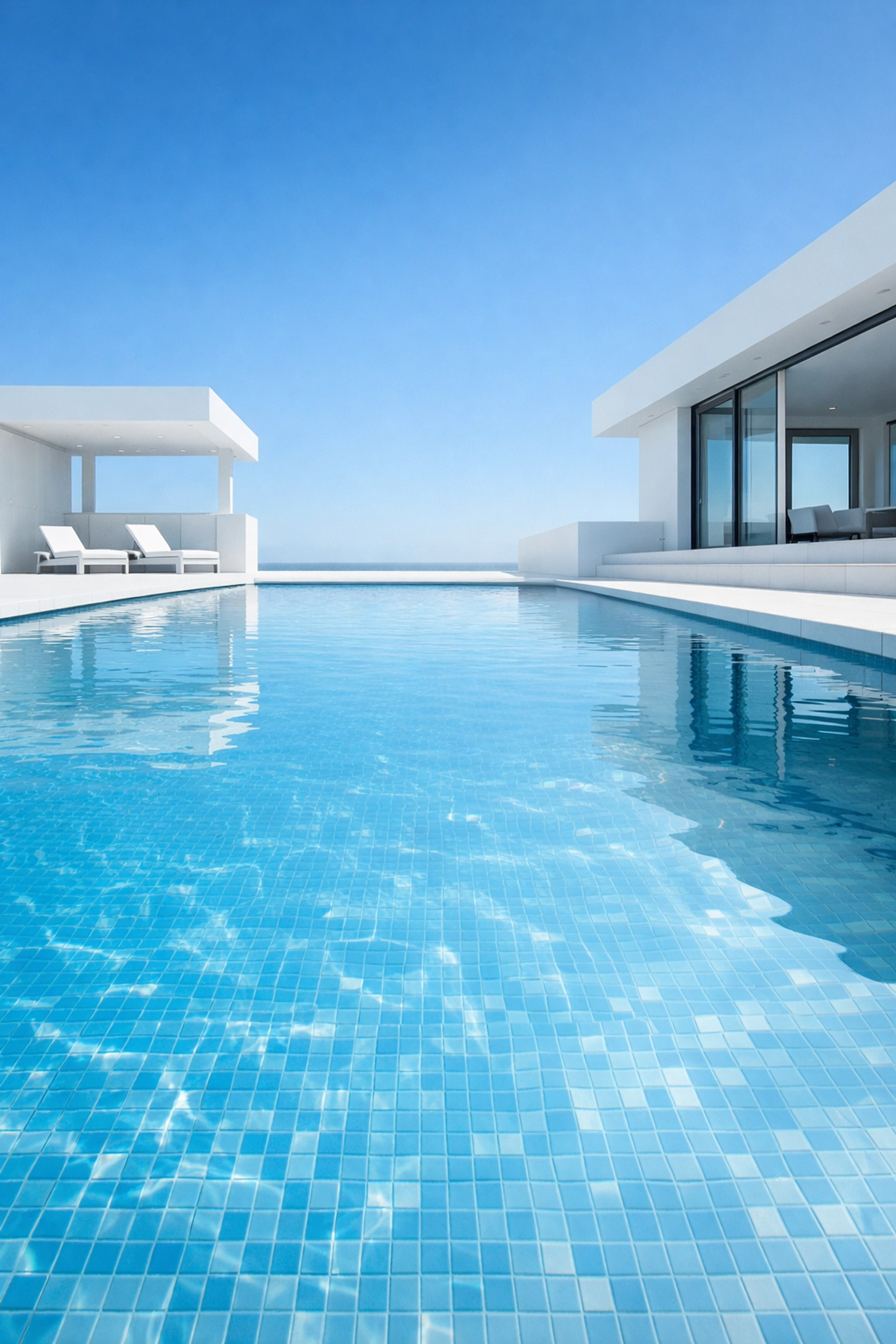 High-end swimming pool with professional maintenance representing a lucrative pool route investment.