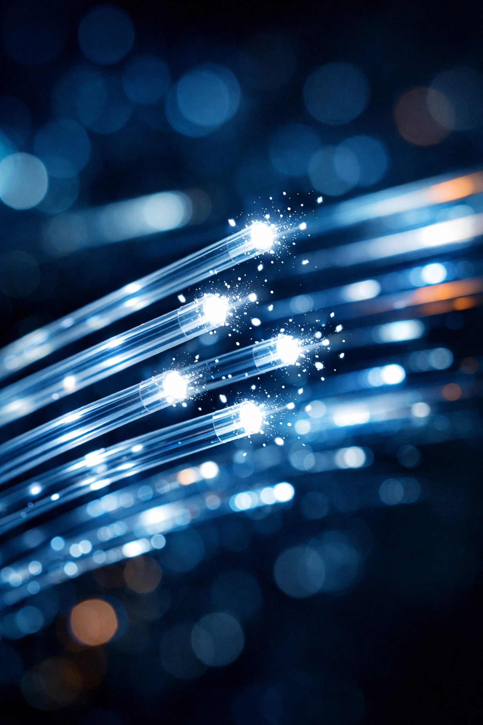 High-speed fiber optic cables delivering reliable business internet connectivity to a Canadian office.