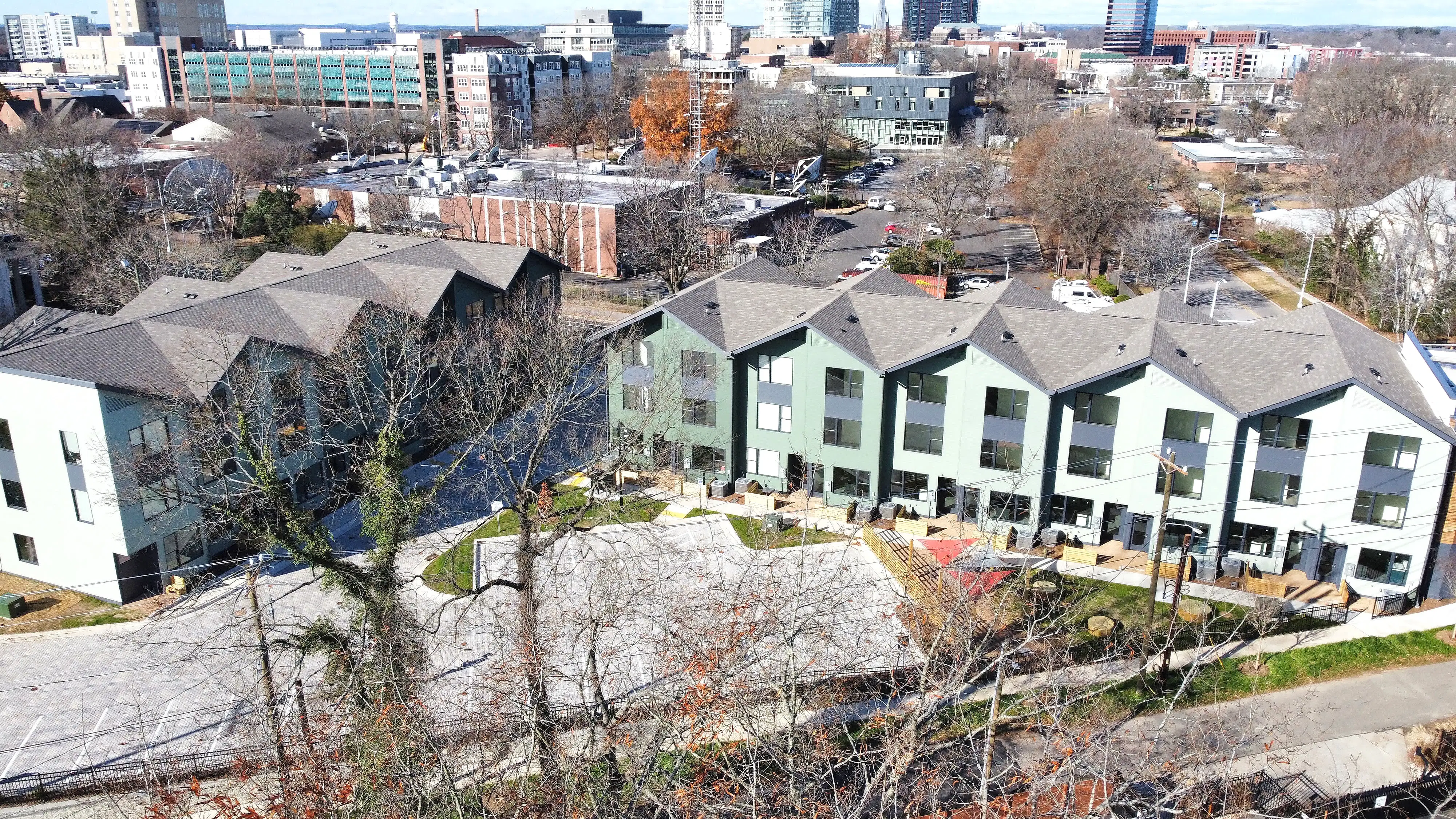 Aerial view of community
