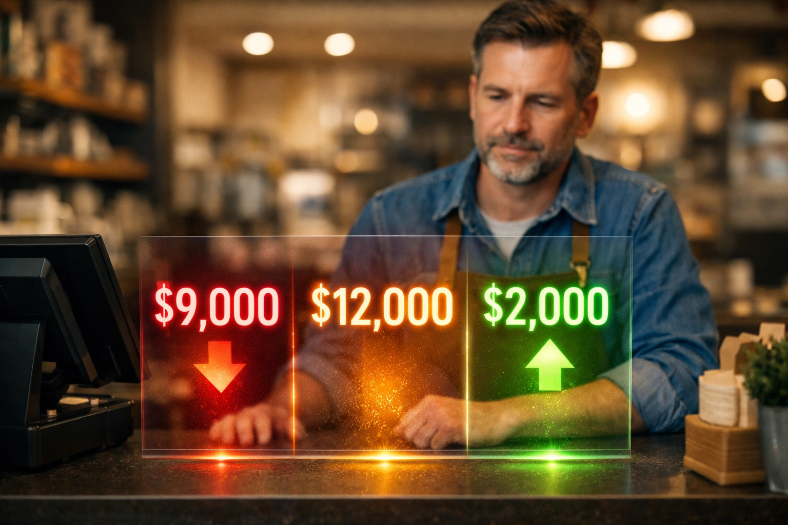 Small business owner comparing crypto payment processing costs and savings