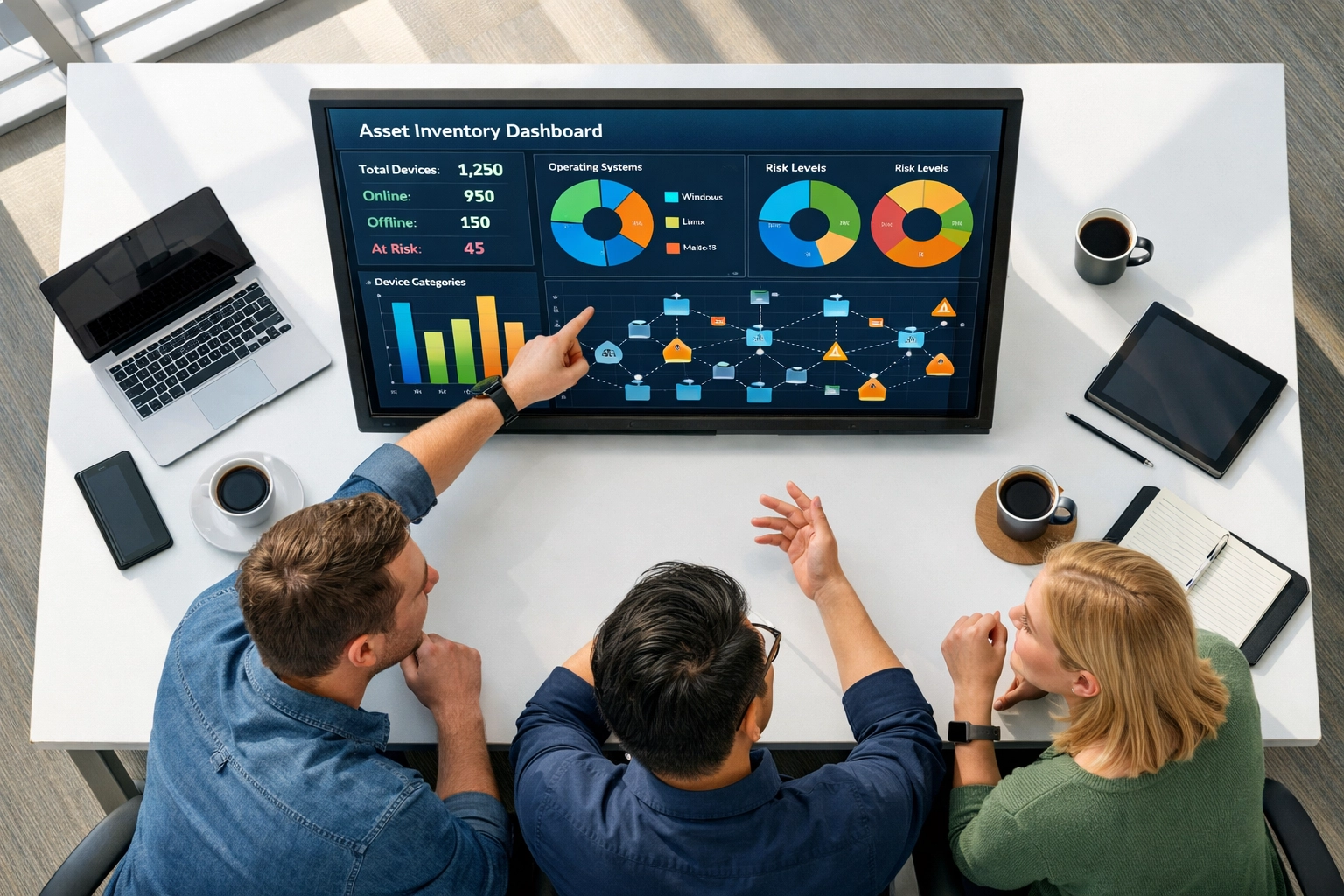 IT team reviewing ServiceNow ITAM asset inventory dashboard for ROI optimization
