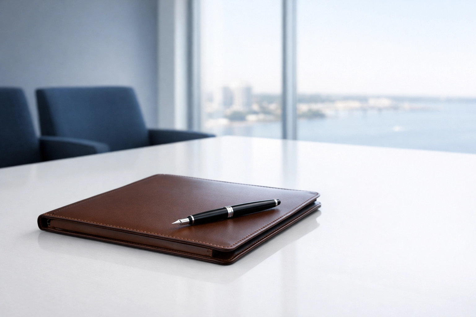 A modern Hampton Roads consultation room prepared for a visitation rights and child custody legal strategy session.