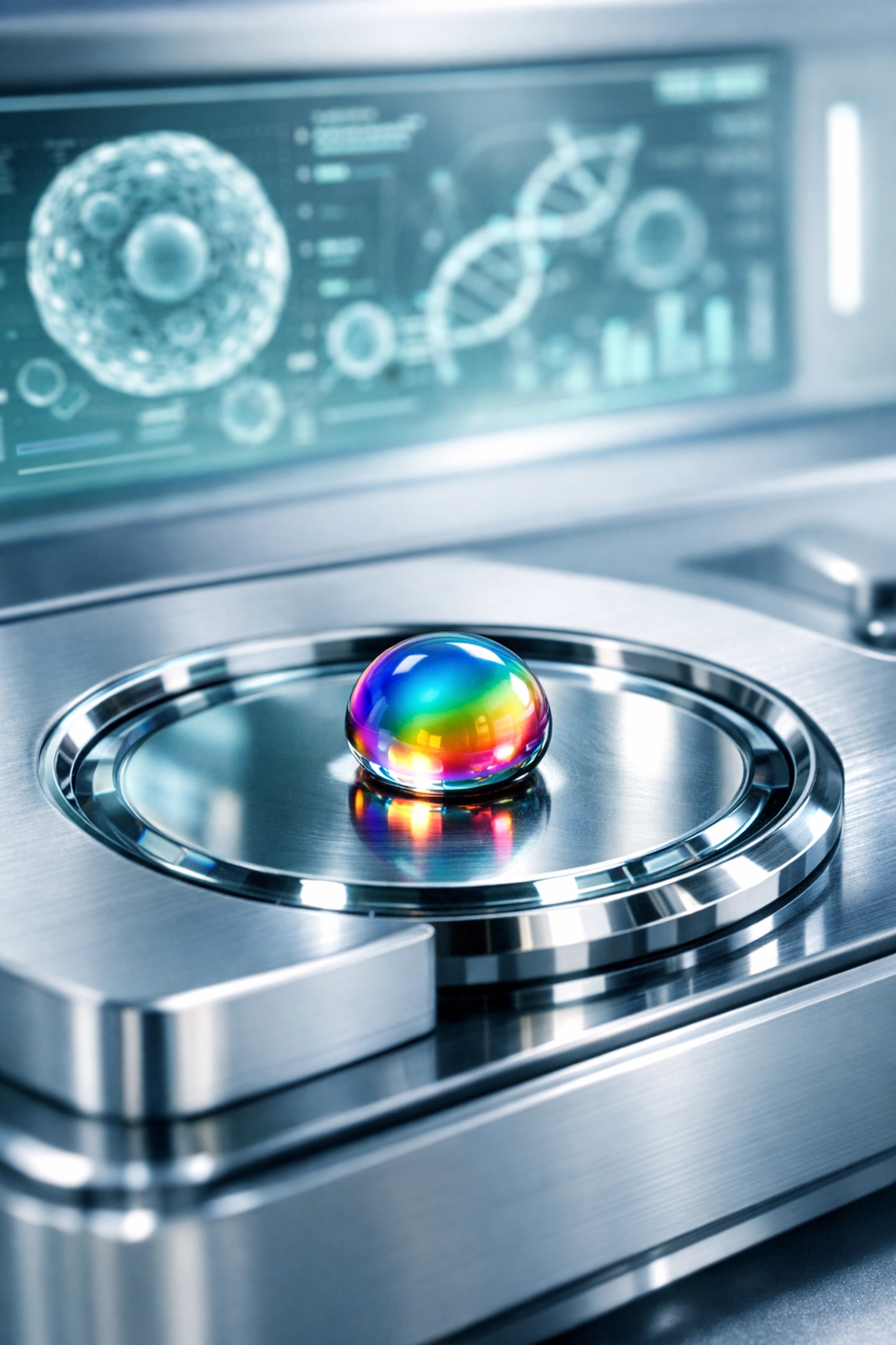 Modern diagnostic device analyzing cellular biomarkers for accurate biological age testing.