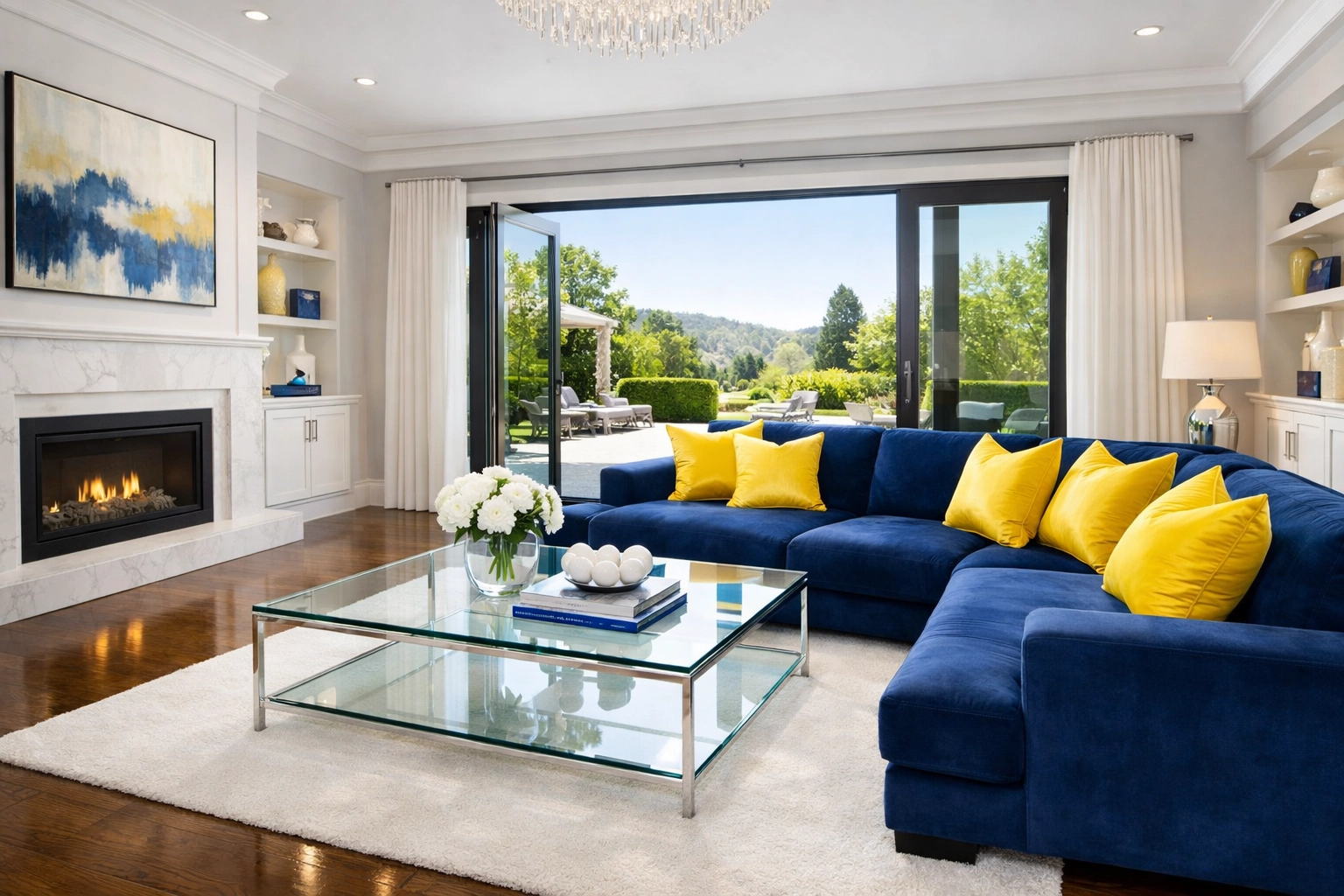 Pristine living room in Littleton reflecting the results of professional weekly house cleaning services.