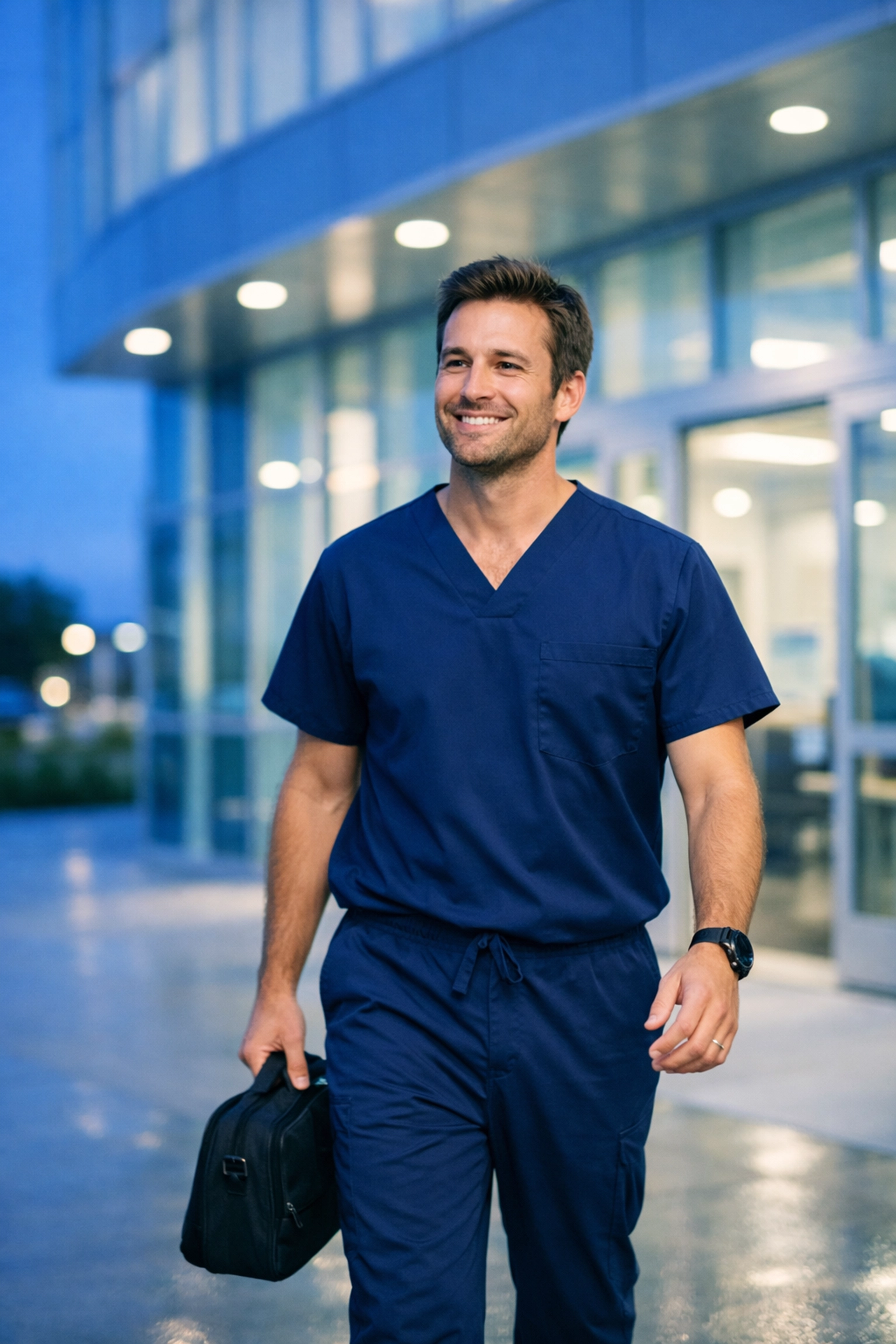 Healthcare provider leaving work on time after using Medicare compliant documentation to eliminate charting rework.