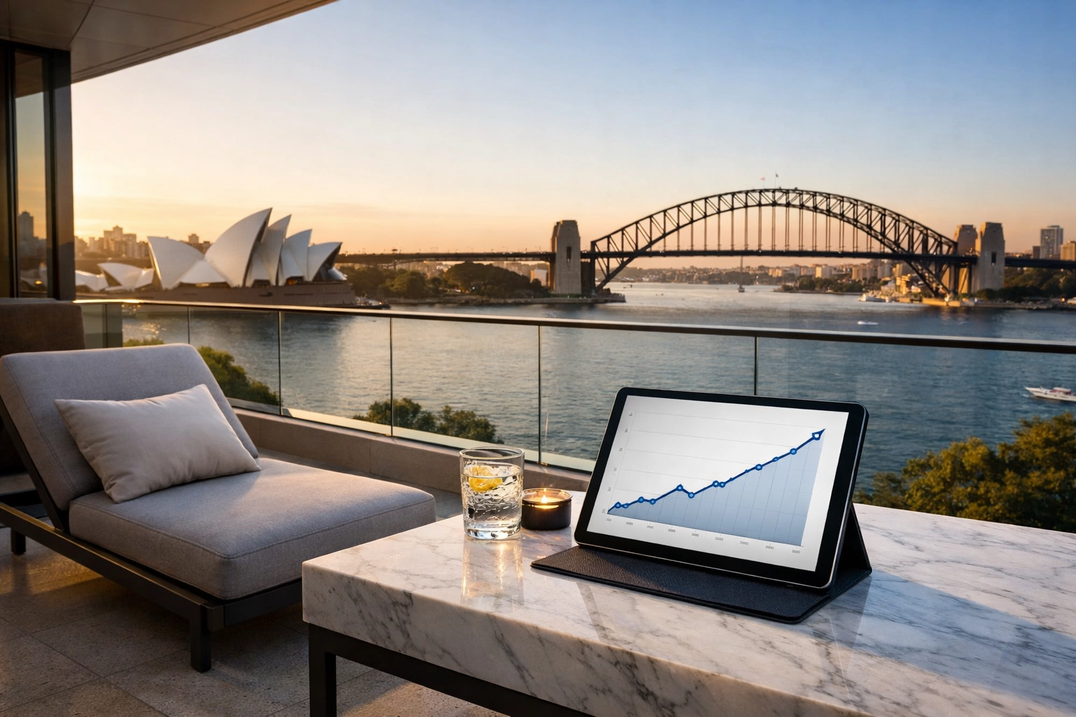 Luxury Sydney penthouse view highlighting high yields for Eastern Suburbs property management.