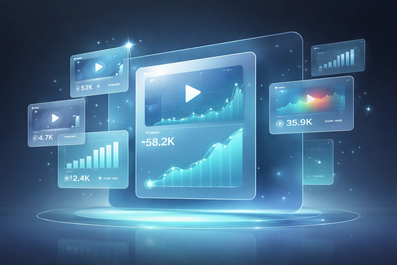 Analytics dashboard displaying top performing influencer content and engagement metrics for campaign analysis