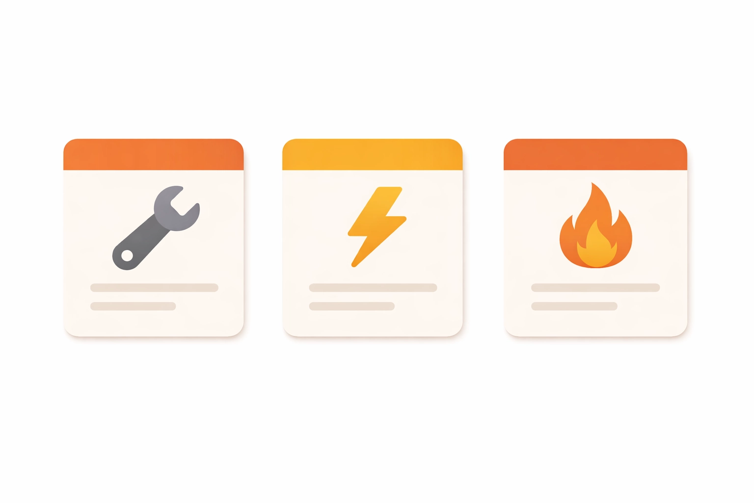 Organized digital cards for electrical, plumbing, and HVAC construction photo documentation.