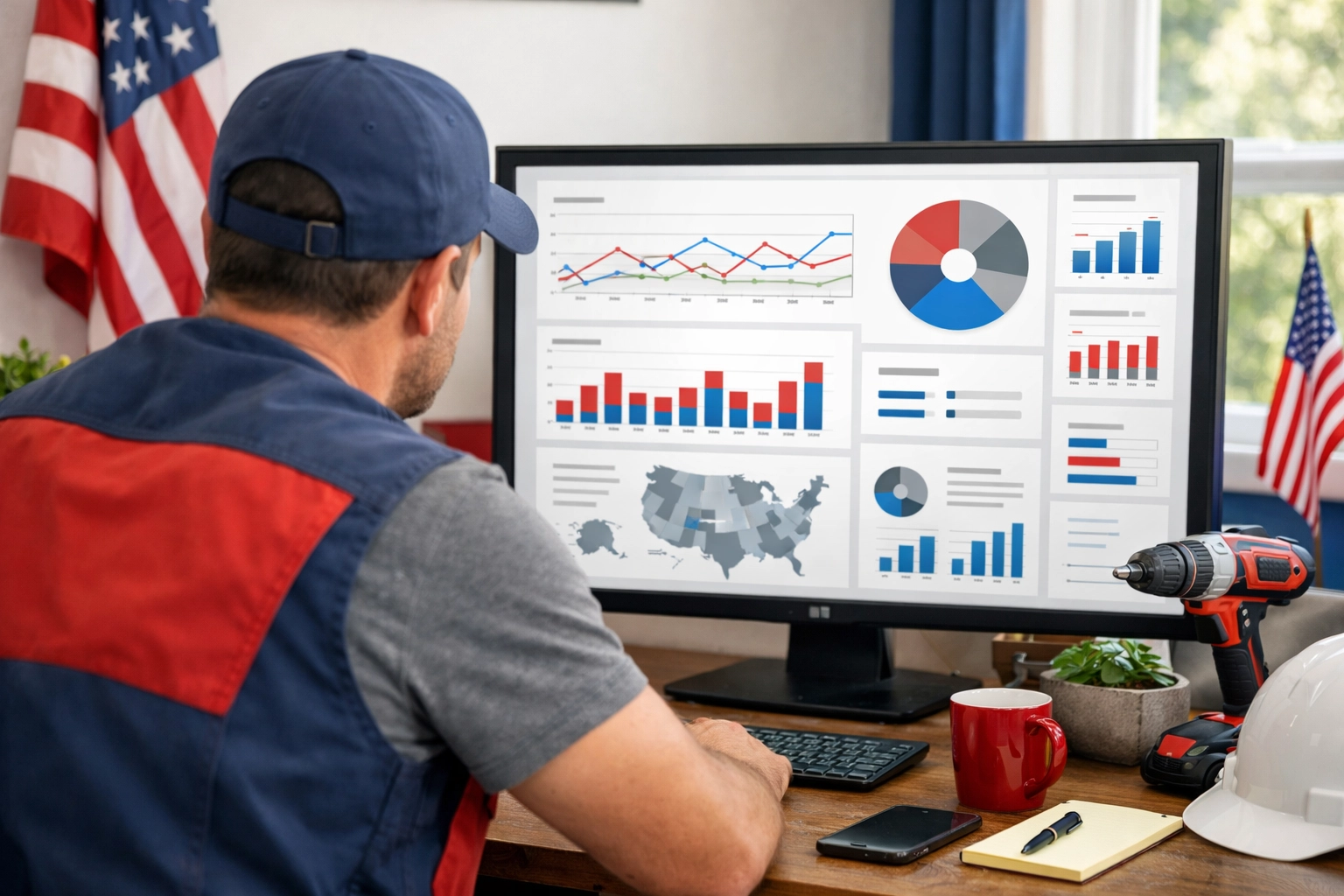 Home services website social proof and reviews section