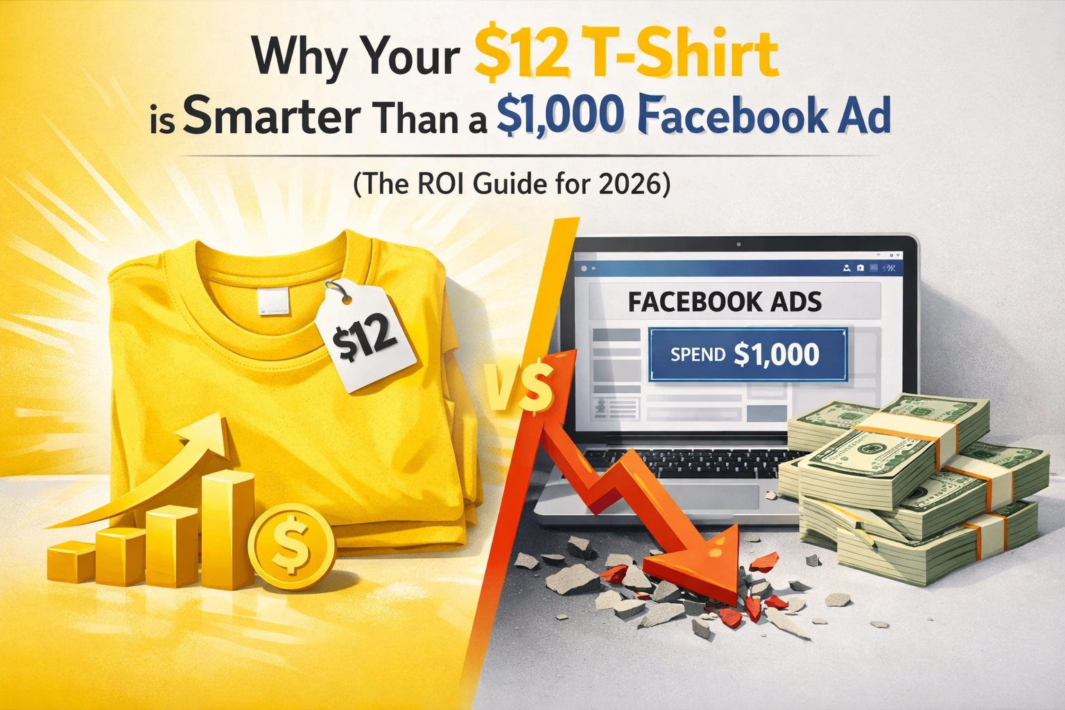 [HERO] Why Your $12 T-Shirt is Smarter Than a $1,000 Facebook Ad (The ROI Guide for 2026)
