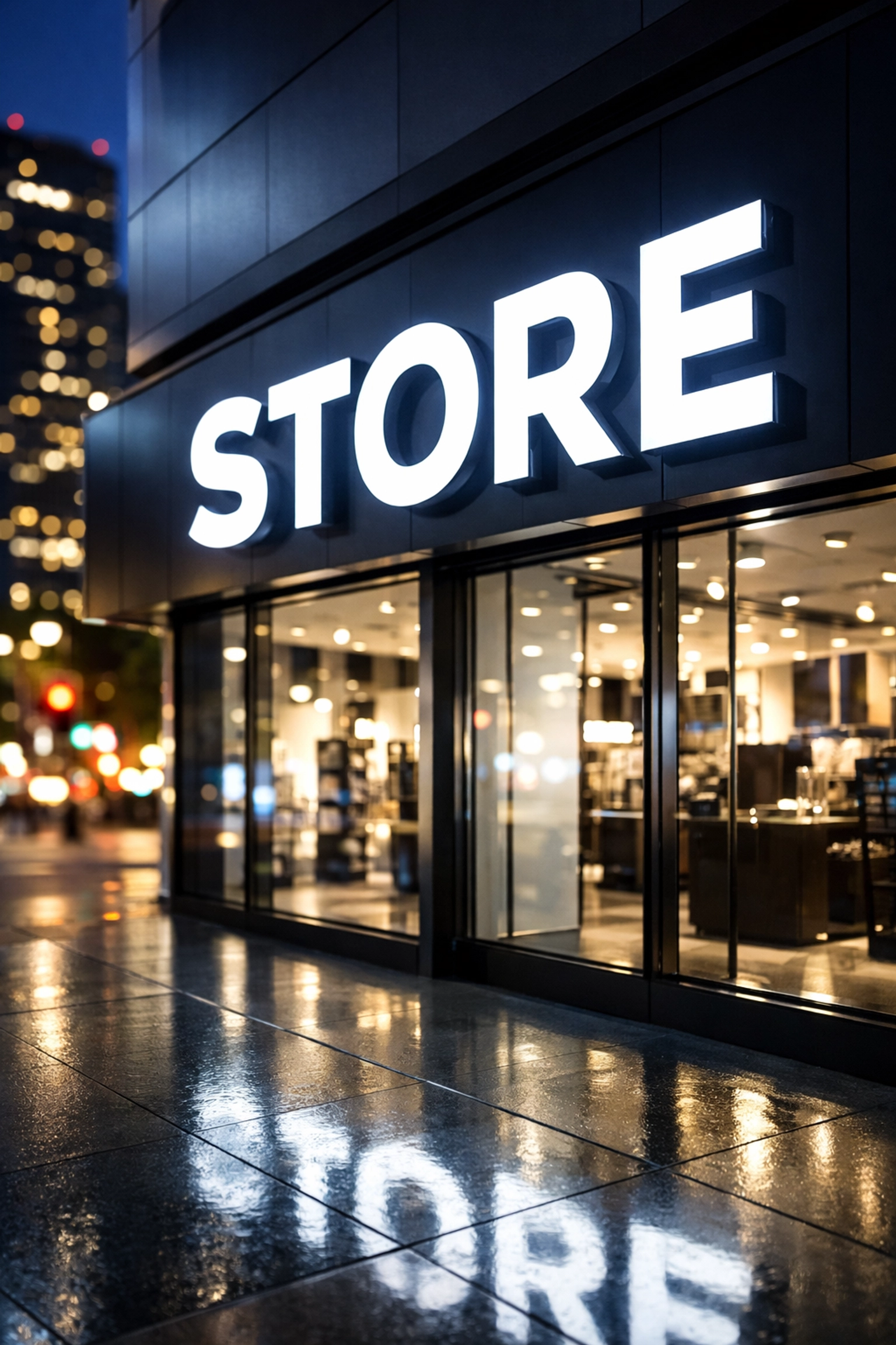 Vibrant 3D channel letter LED signs on a Dallas storefront at night for maximum business visibility.