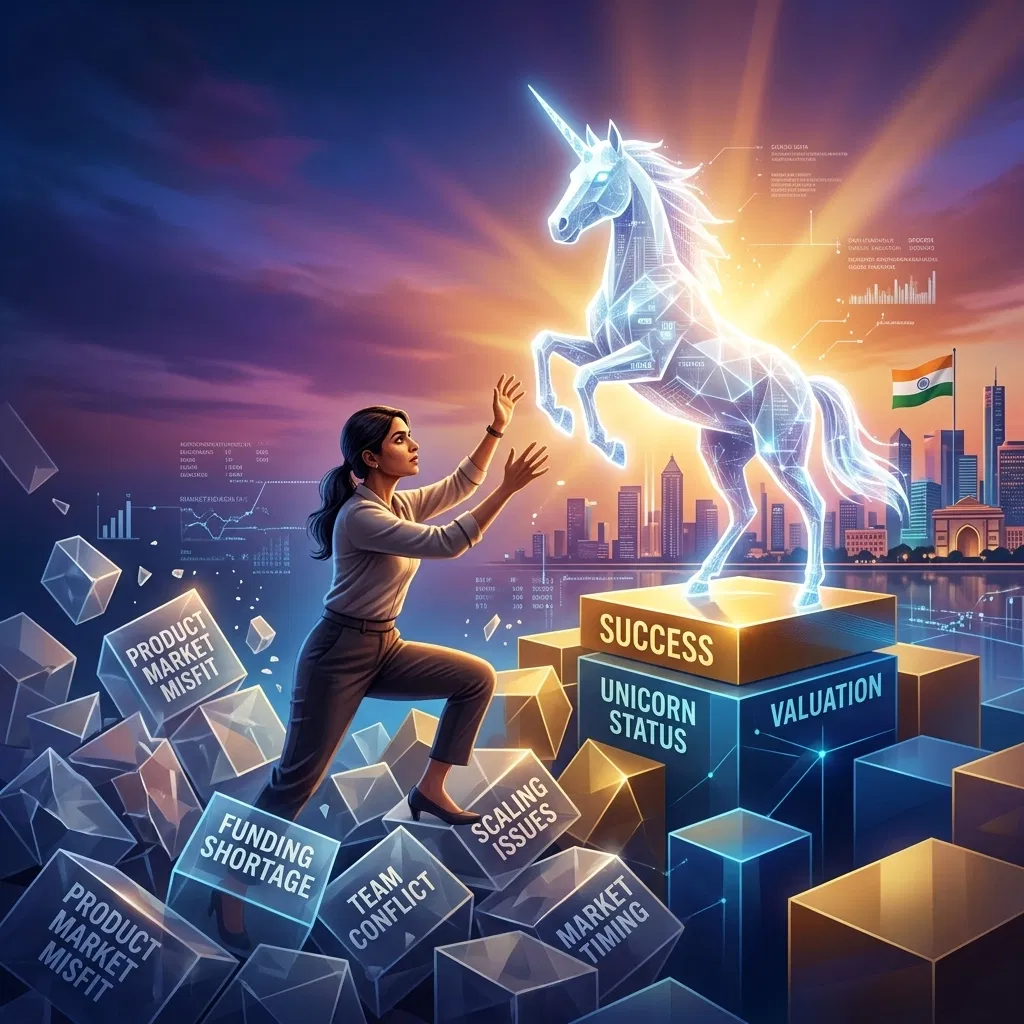 A determined businesswoman overcomes obstacles such as funding shortages to reach startup success